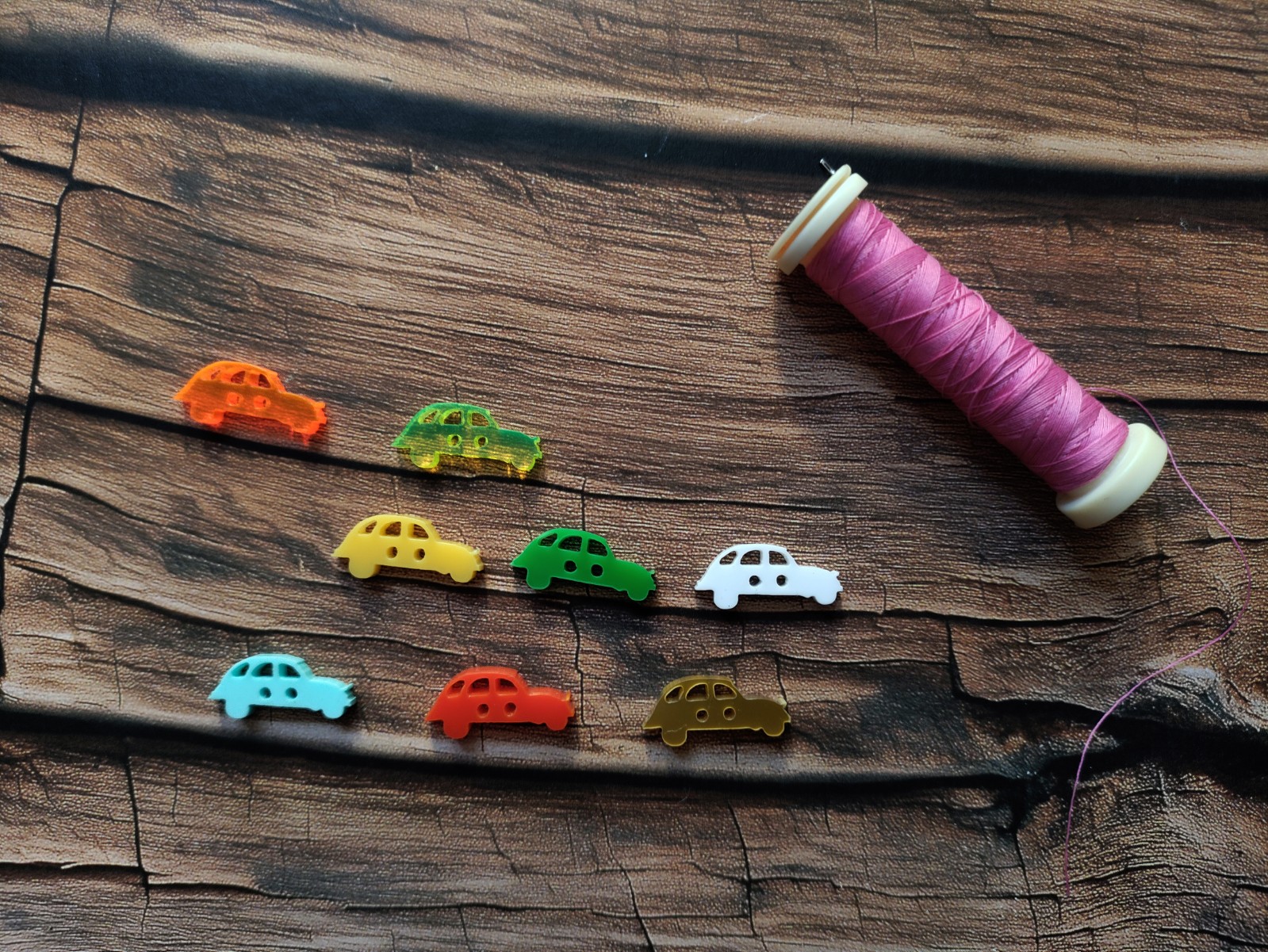 set 2cv knoopjes kleur
