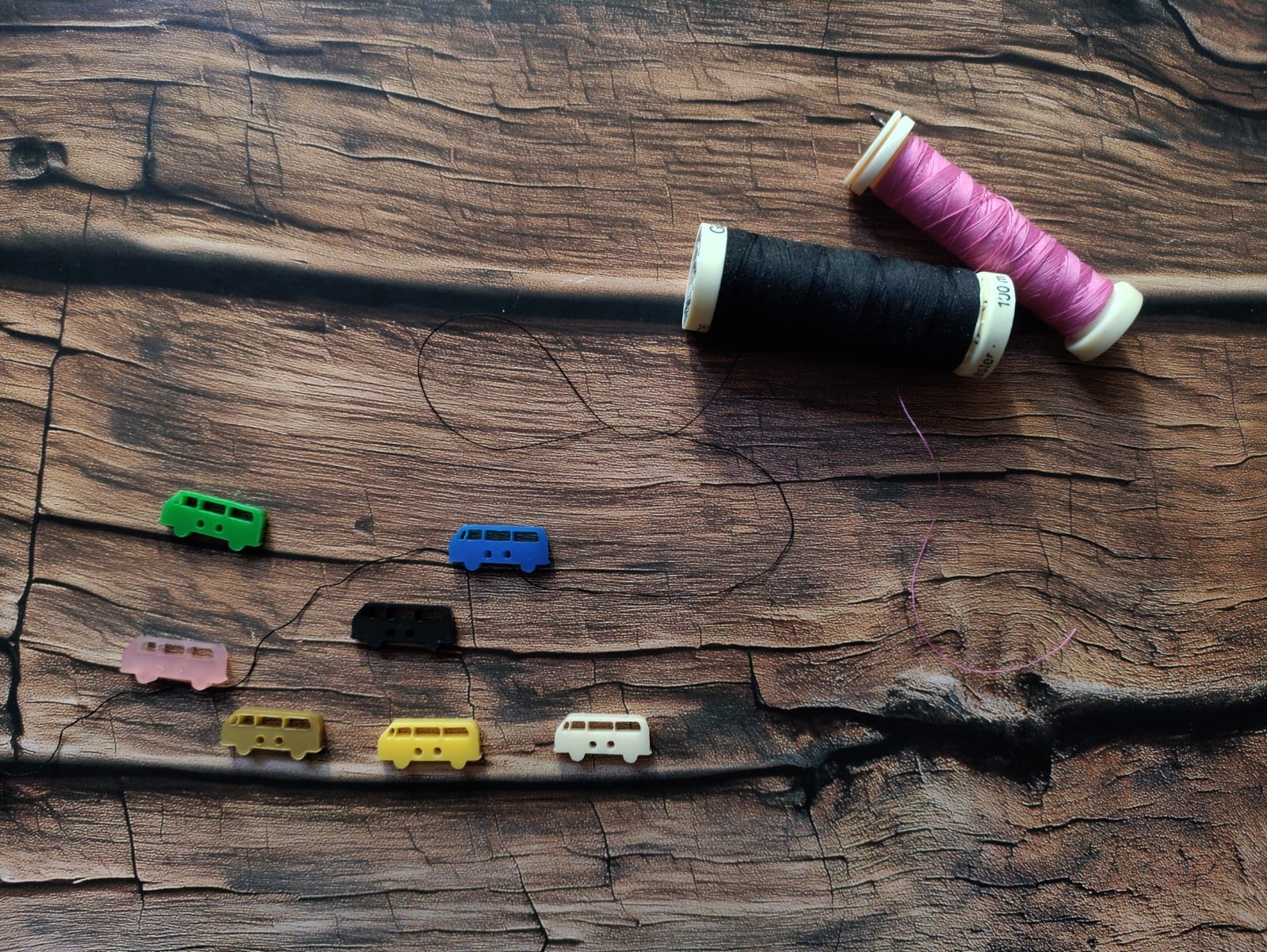 set VW bus knoopjes kleur 2