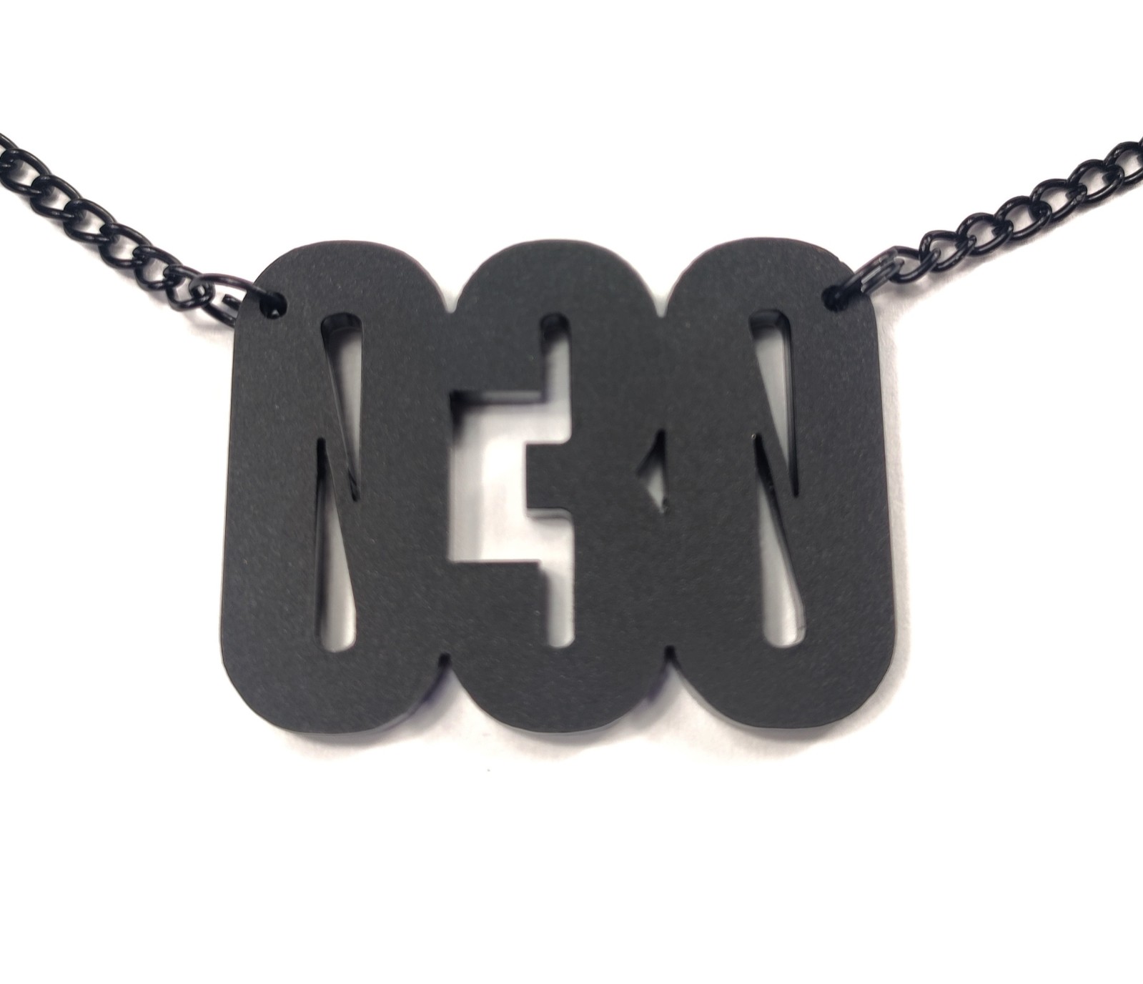 030! 2.0 naamketting zwart