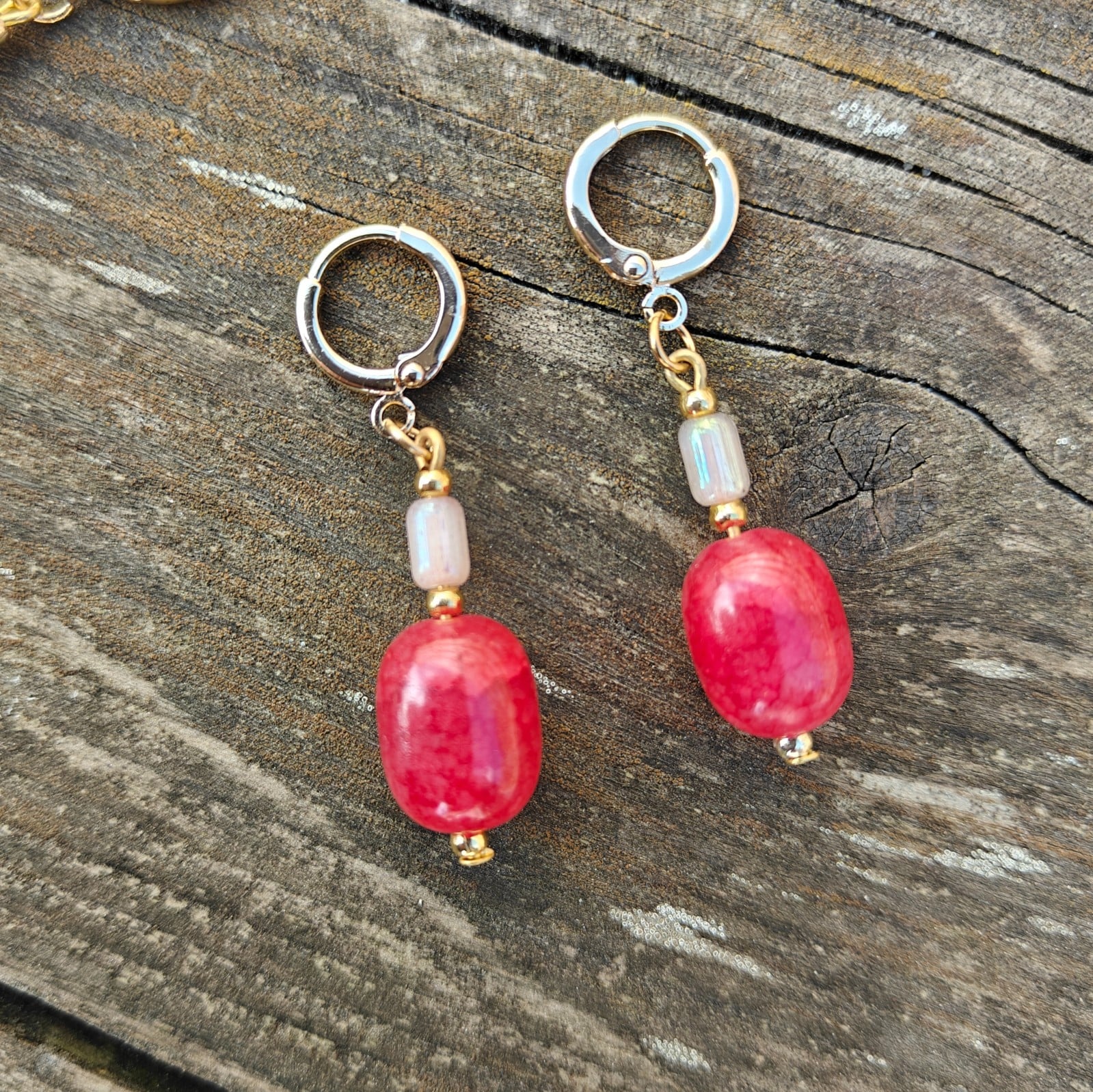 Kwarts oorbellen, 5 paar