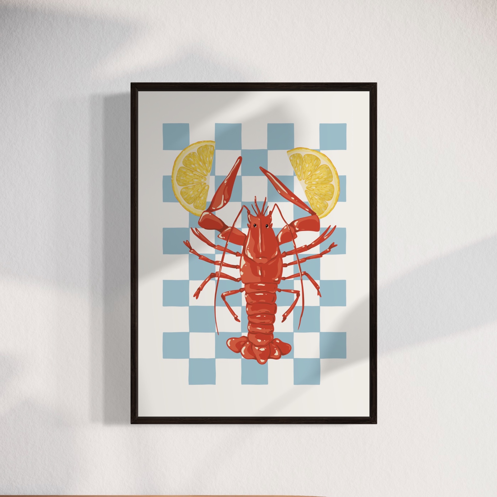 Lemon Lobster Art Print - 44081.jpeg Lemon Lobster Art Print