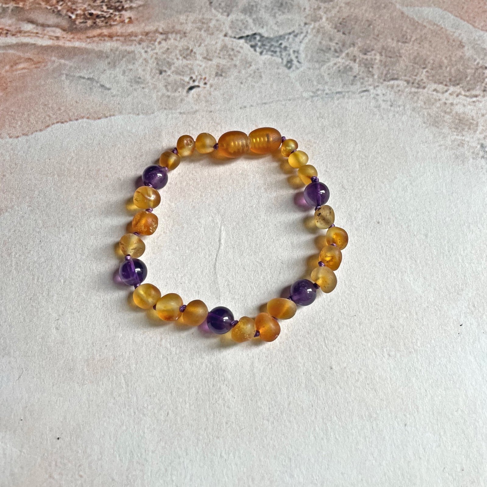 Barnsteen armband kind Amethist  |  16cm - 79886 Barnsteen armband kind Amethist  |  16cm