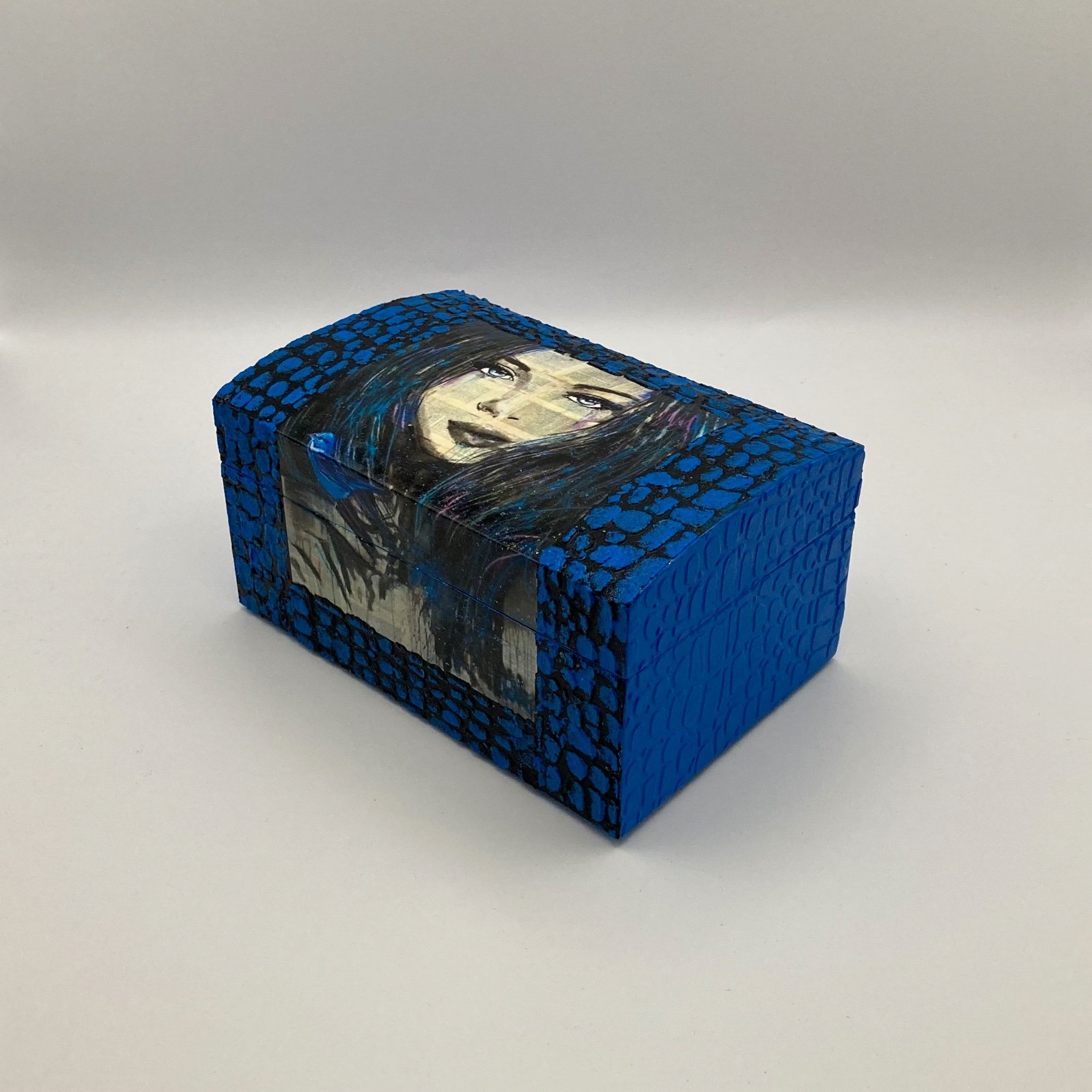 Handgedecoreerde bamboe sieradendoos ‘Fly With Me’