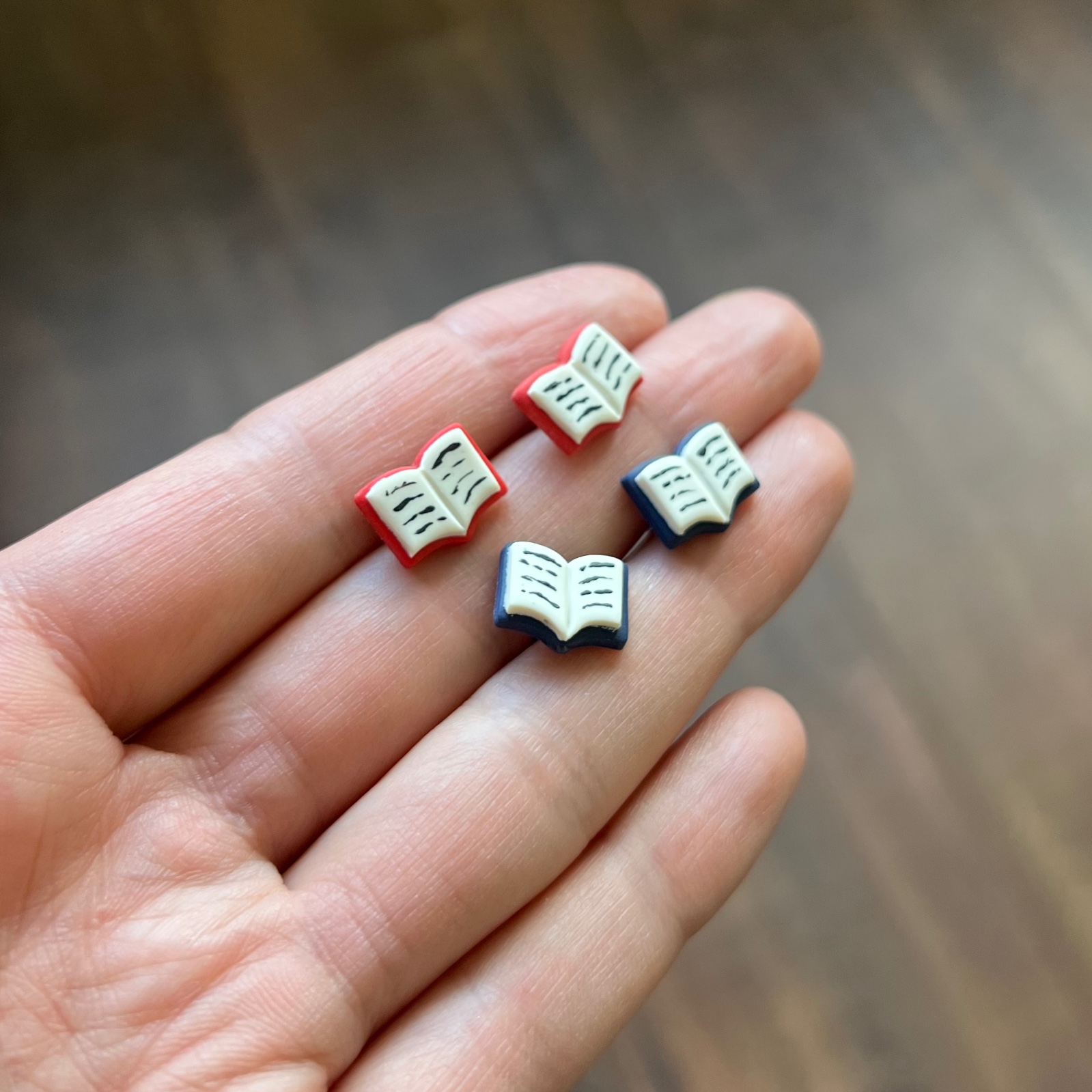 Boek oorbellen mini stekers