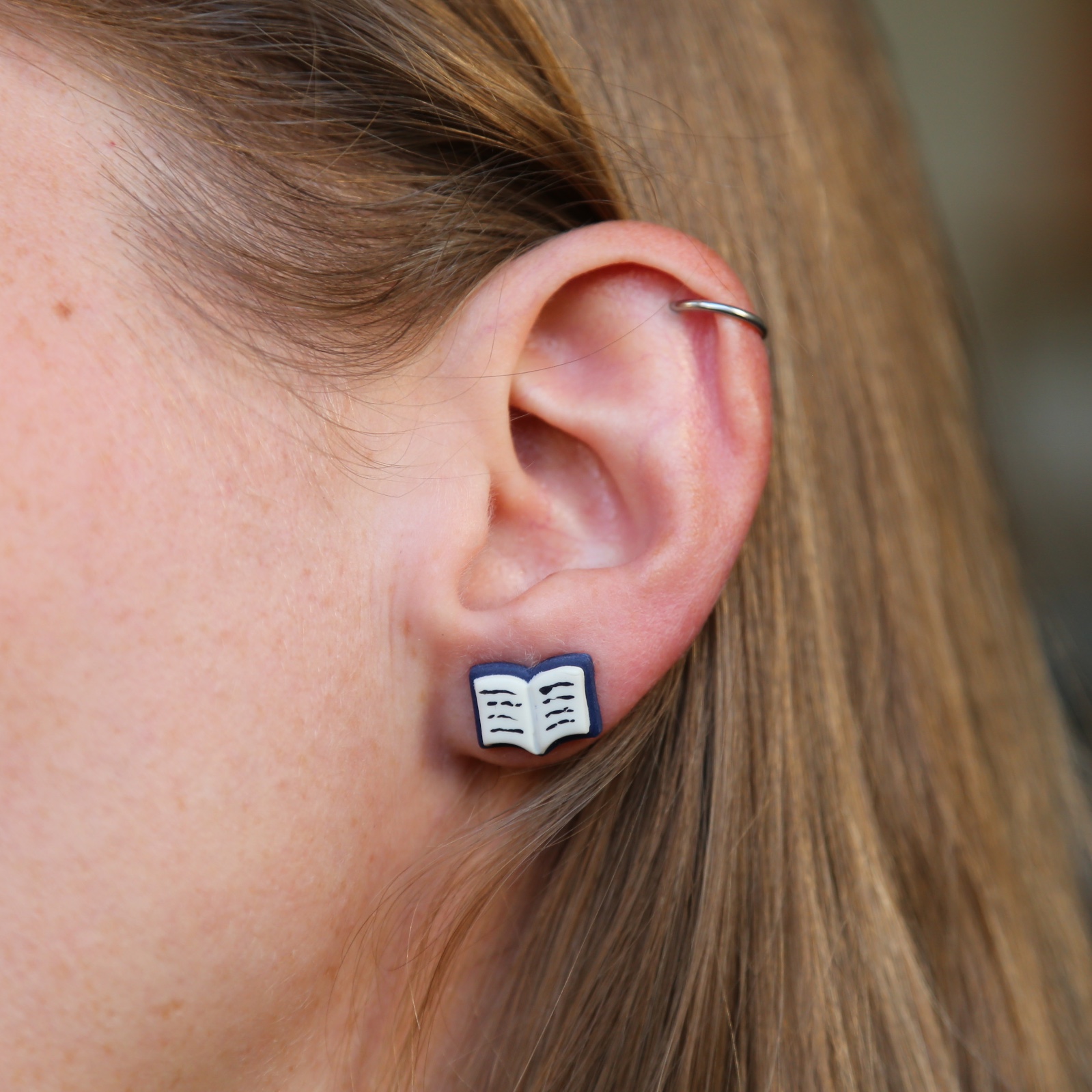 Boek oorbellen mini stekers