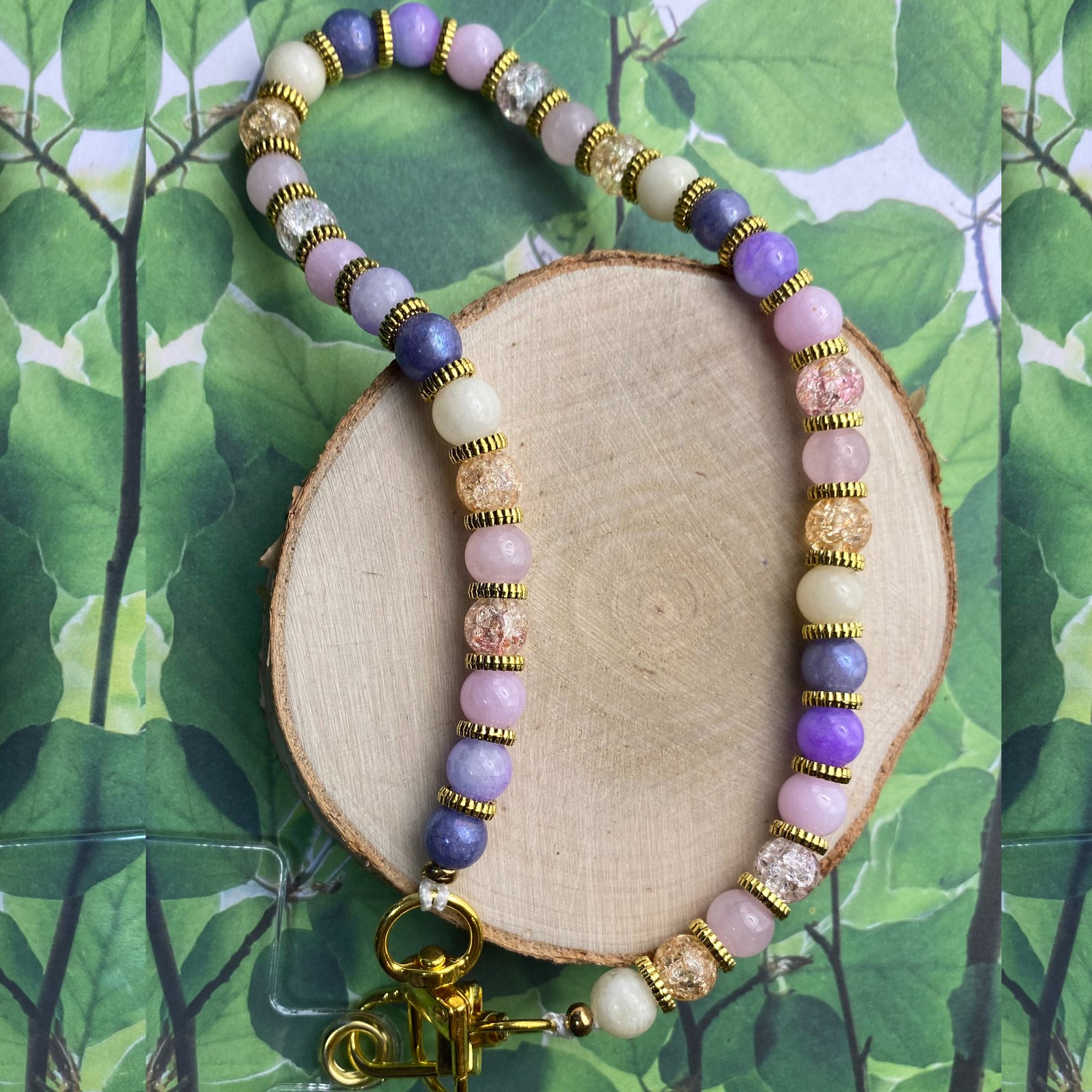 Handgemaakt telefoonkoord met kralen - HG40019 - 107548 Handgemaakt telefoonkoord met kralen - HG40019