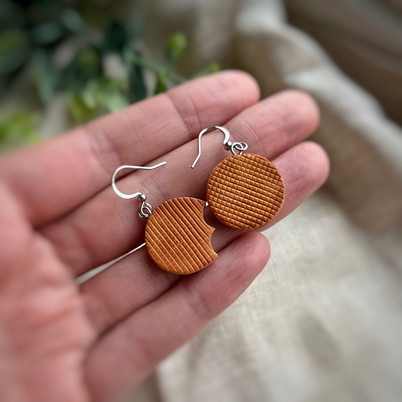 Stroopwafel oorbellen - 122441 Stroopwafel oorbellen