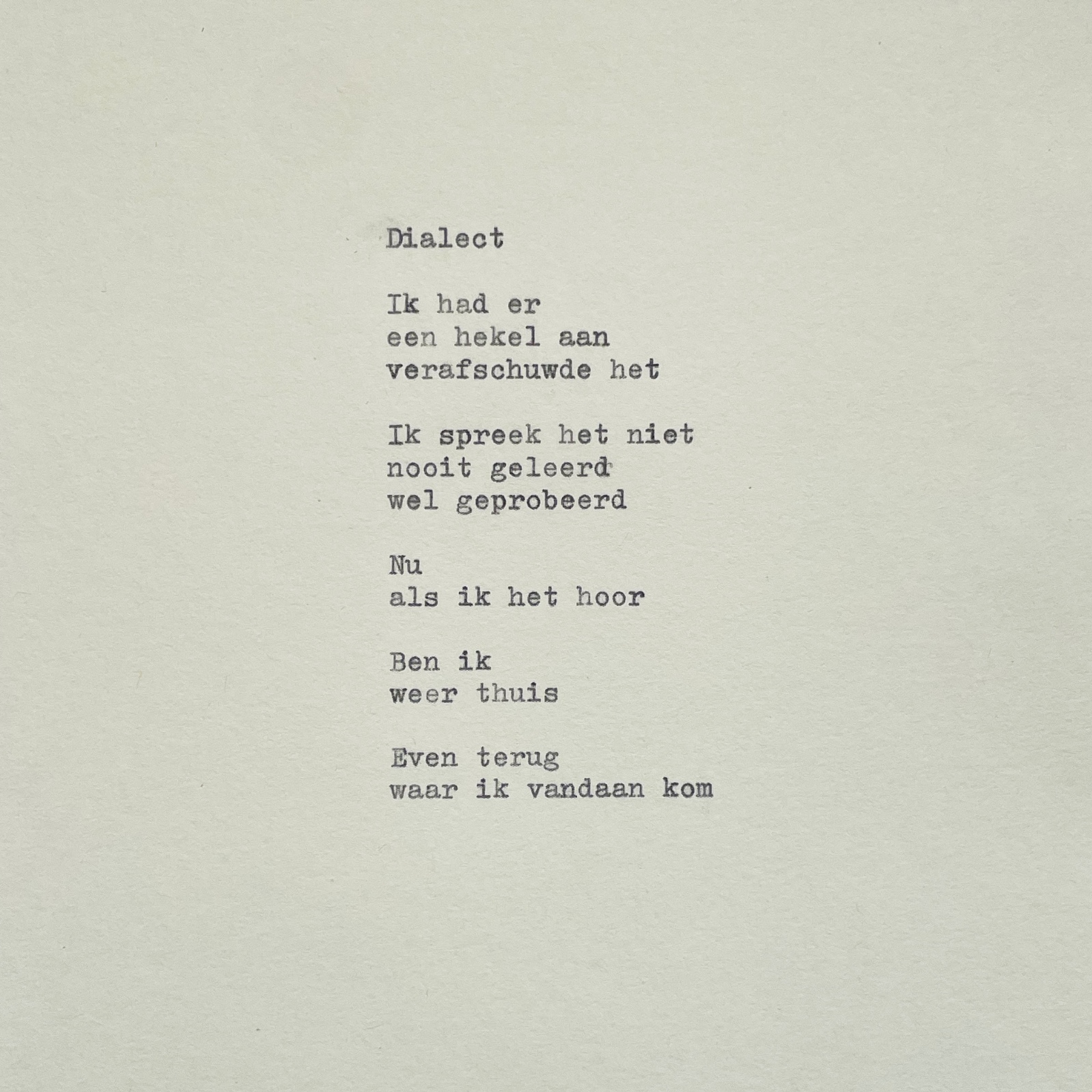 Gedicht - Dialect - 123893 Gedicht - Dialect