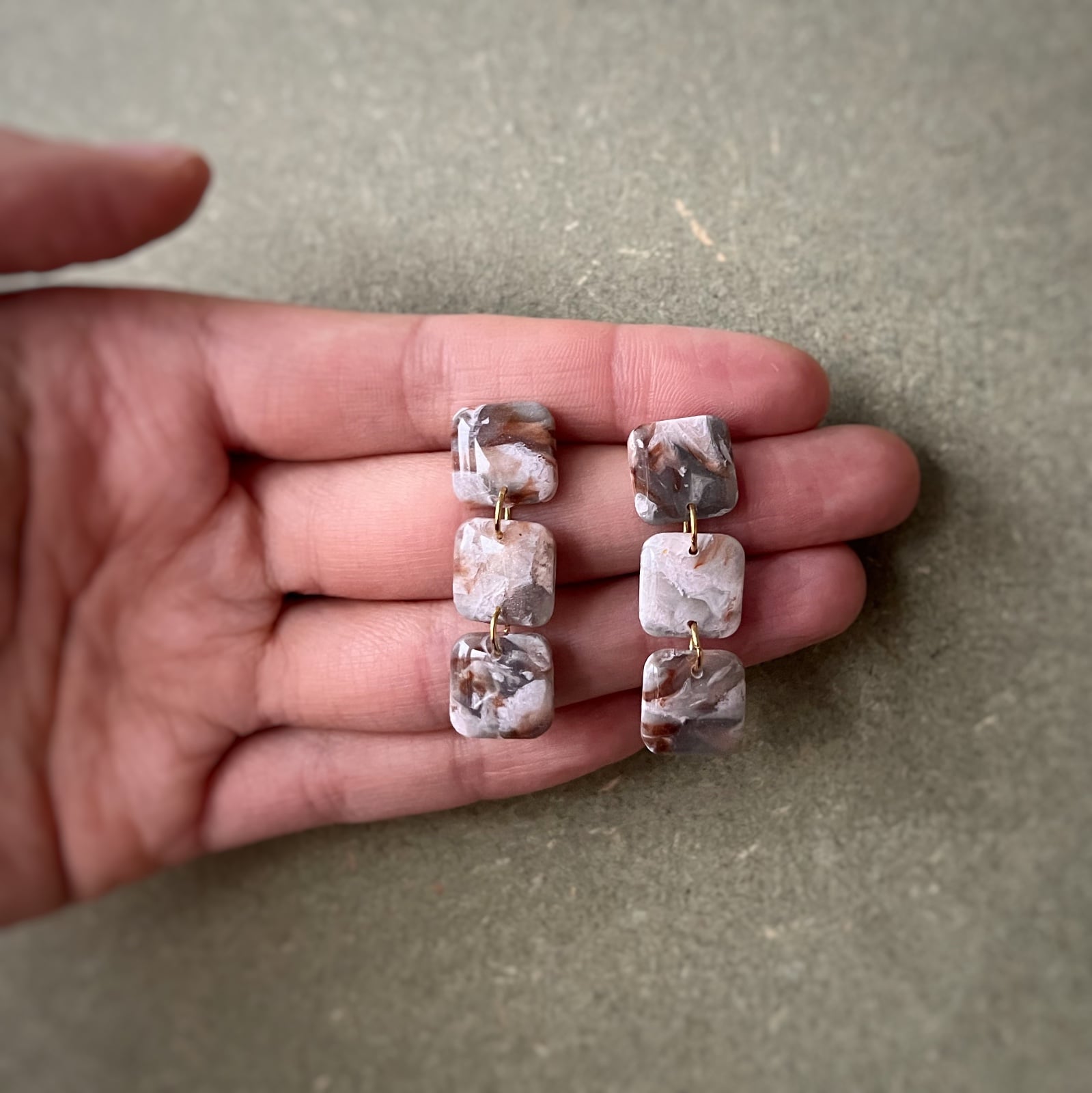 Faux steen oorbellen