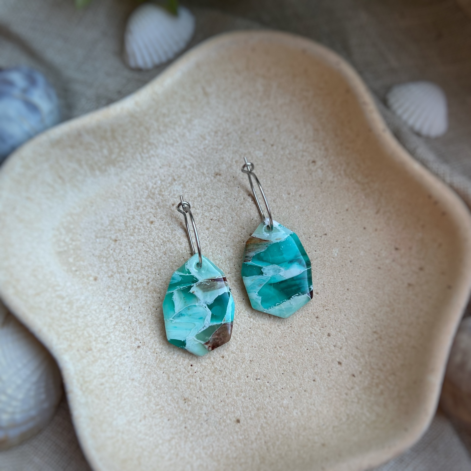 Oceaan oorbellen faux steen I