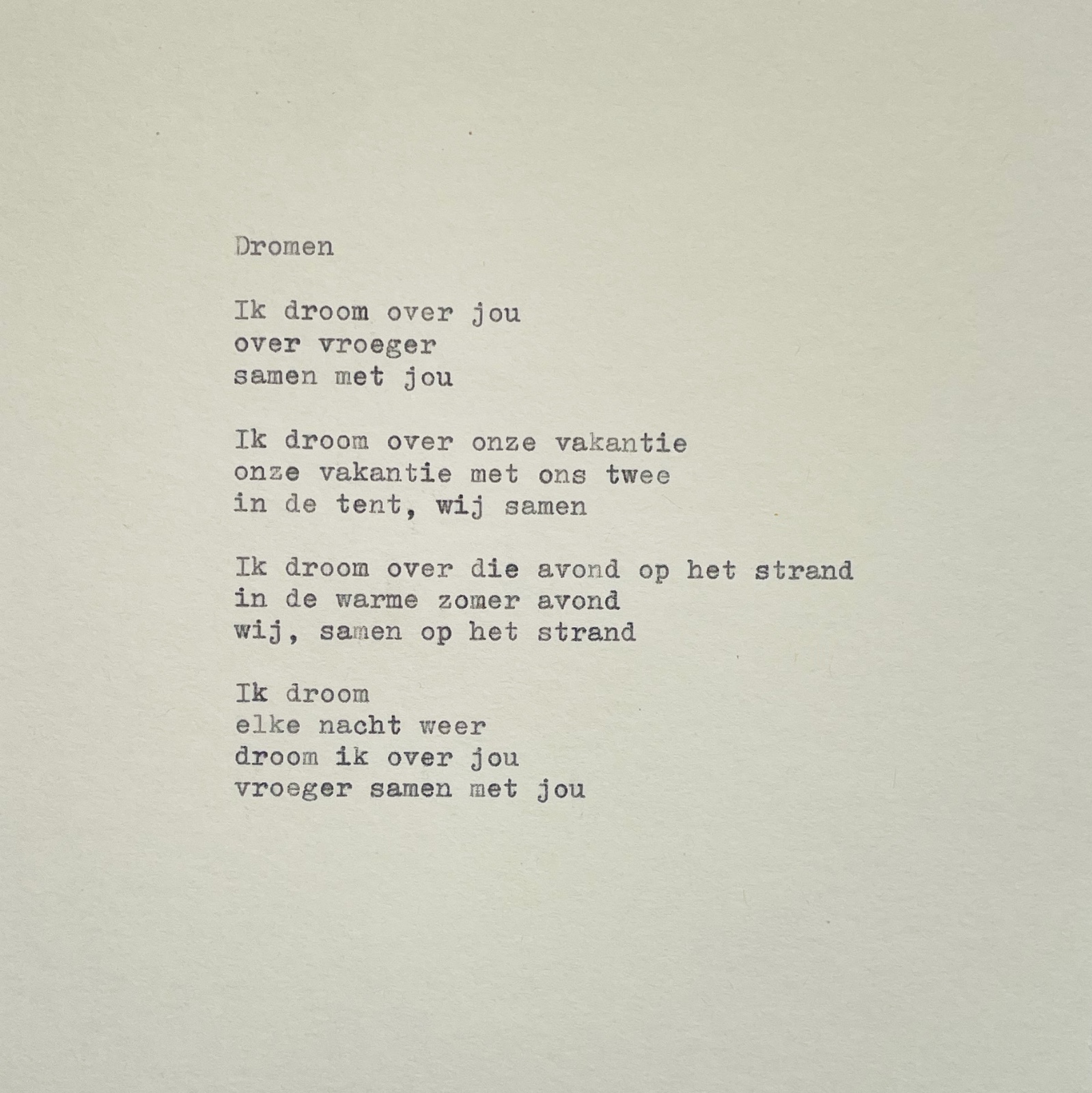 Gedicht - Dromen