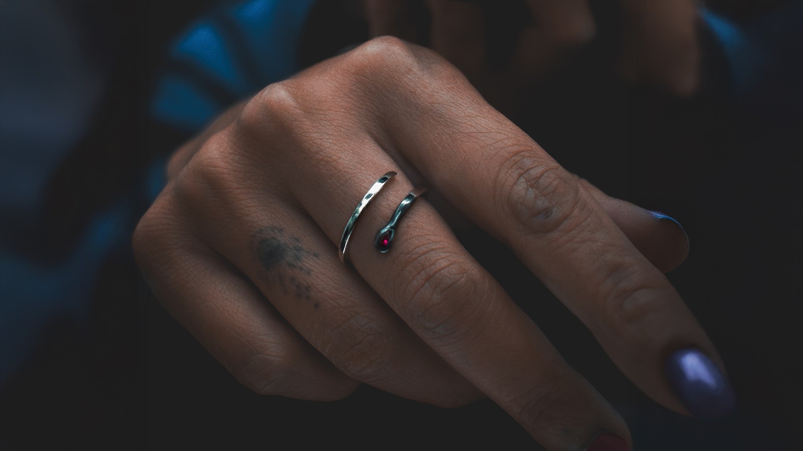 Zilveren open ring - Lucifer - 122940 Zilveren open ring - Lucifer