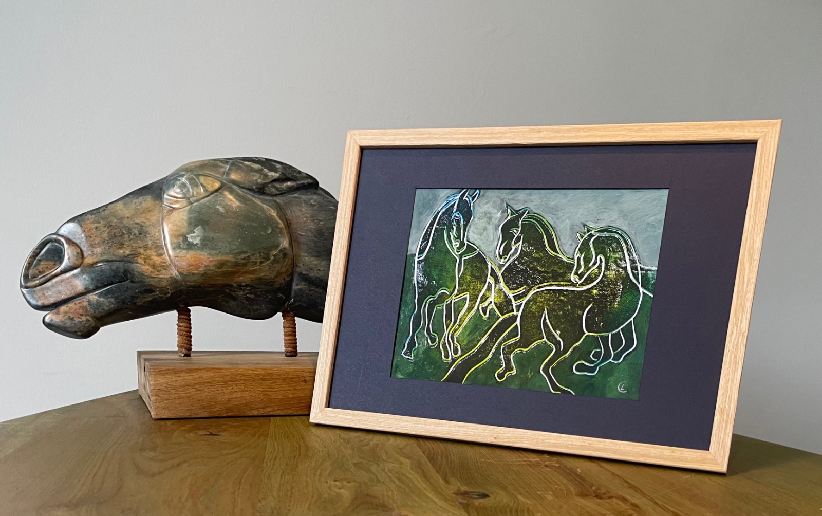 Linoprint paarden - 152364 Linoprint paarden
