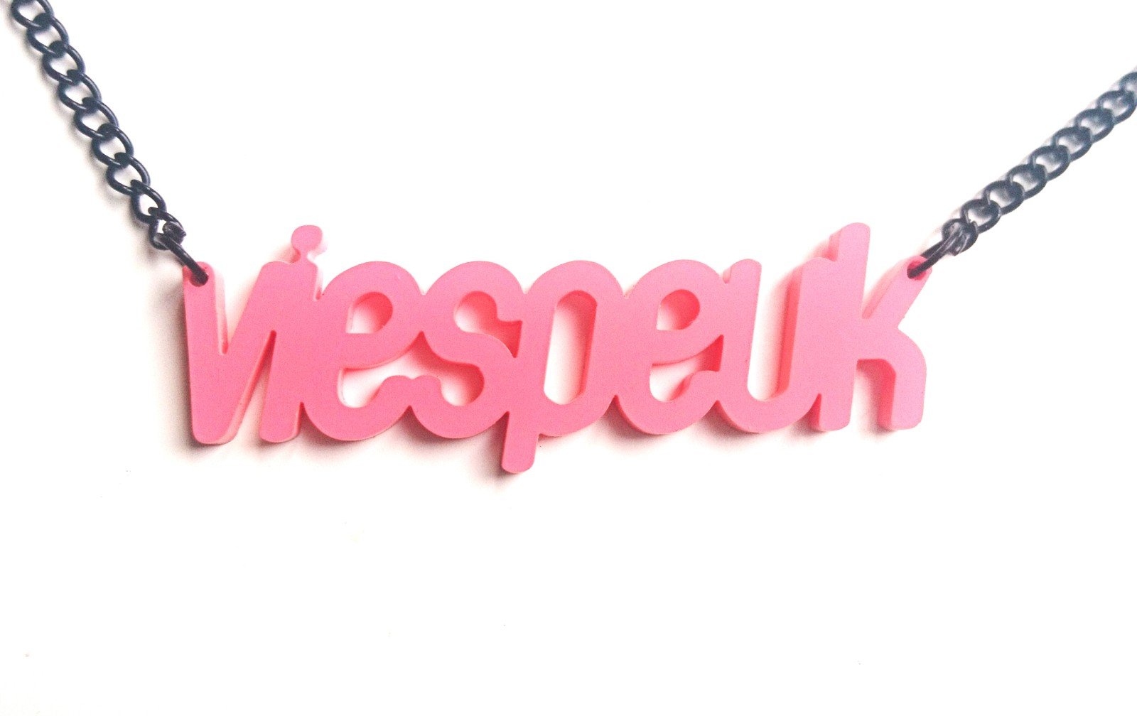 Viespeuk! naamketting roze