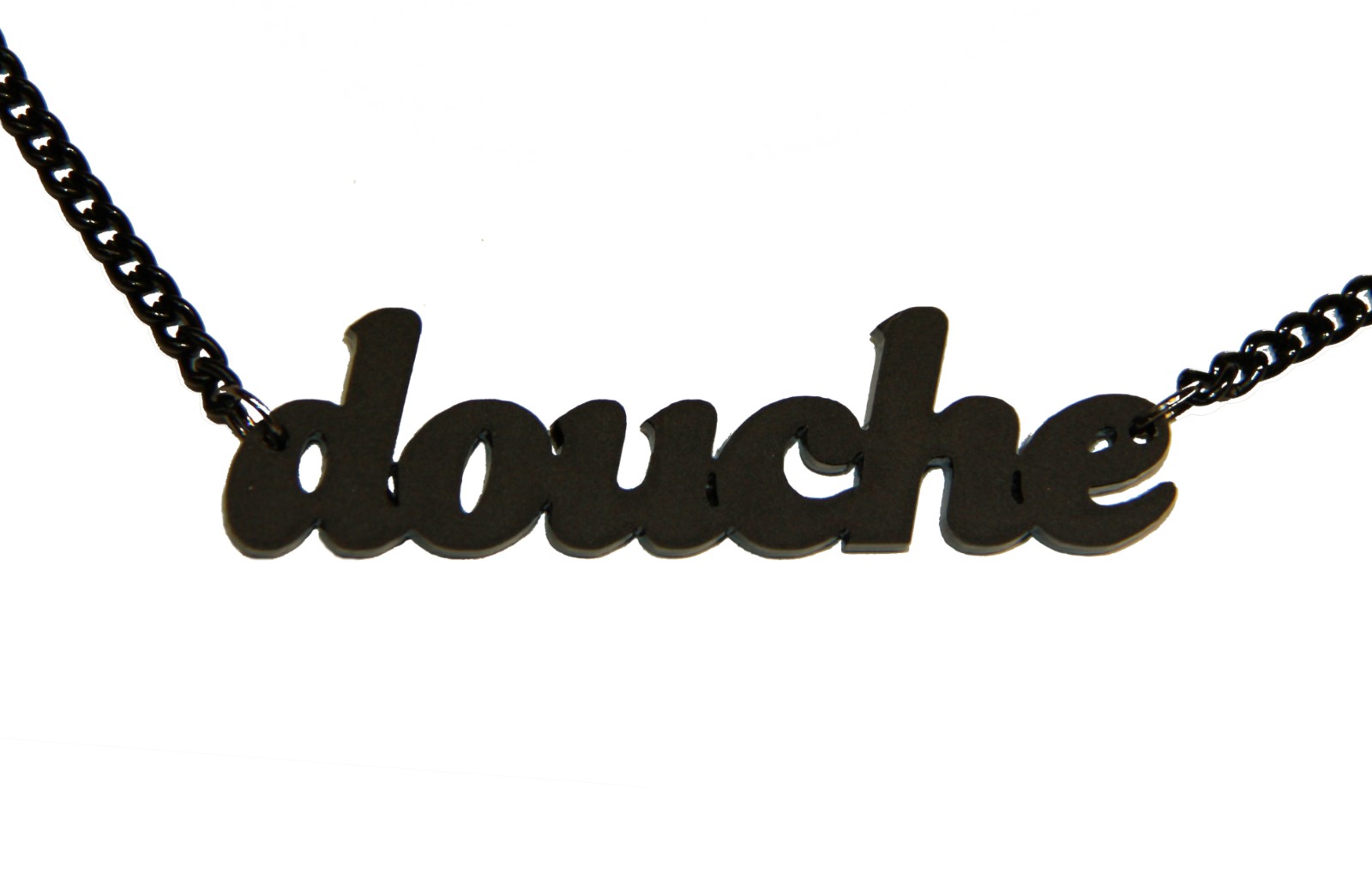 Douche! naamketting (zwart) - 76346.jpeg Douche! naamketting (zwart)