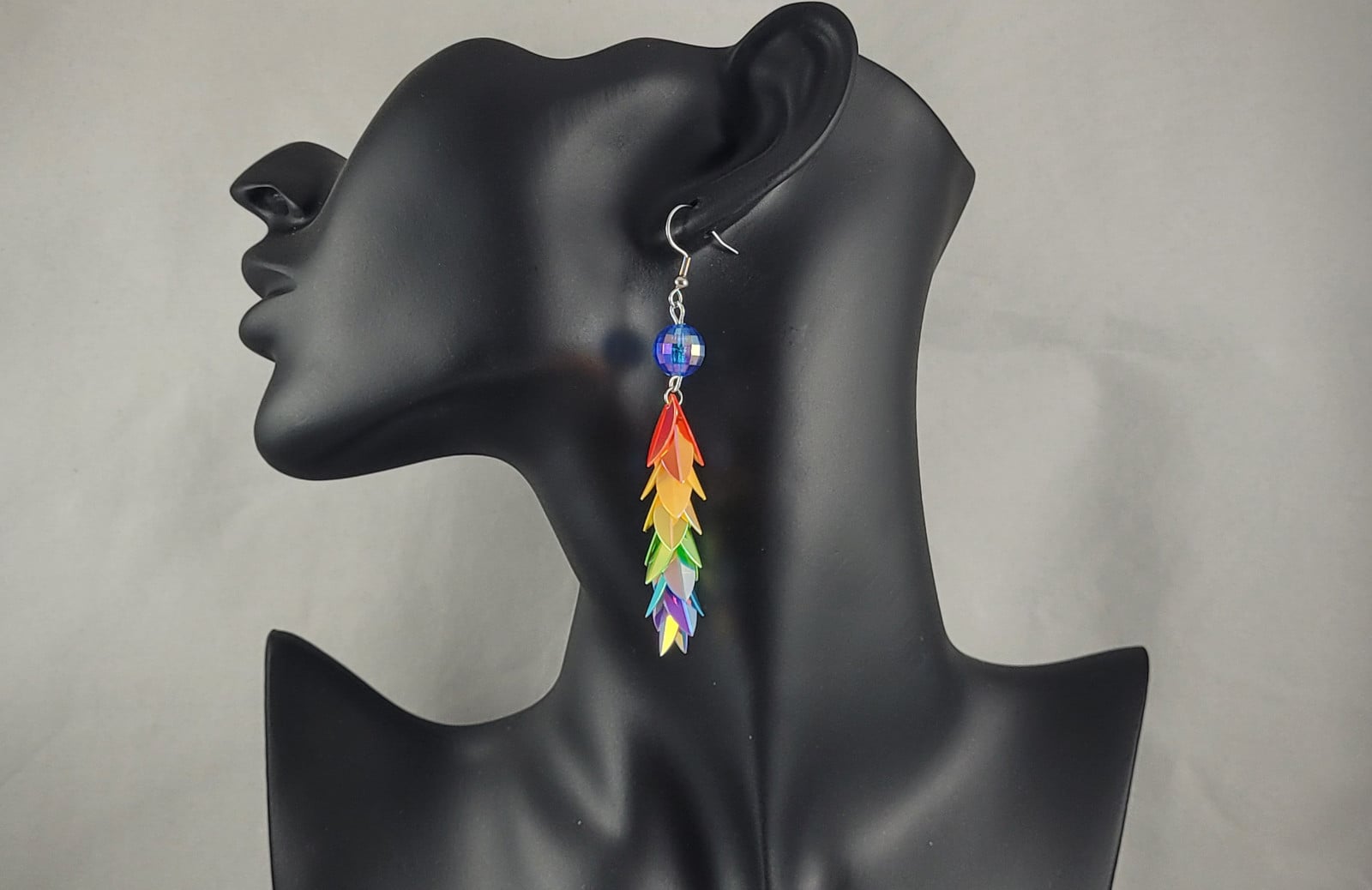 Disco holografische regenboog oorbellen - 124229 Disco holografische regenboog oorbellen