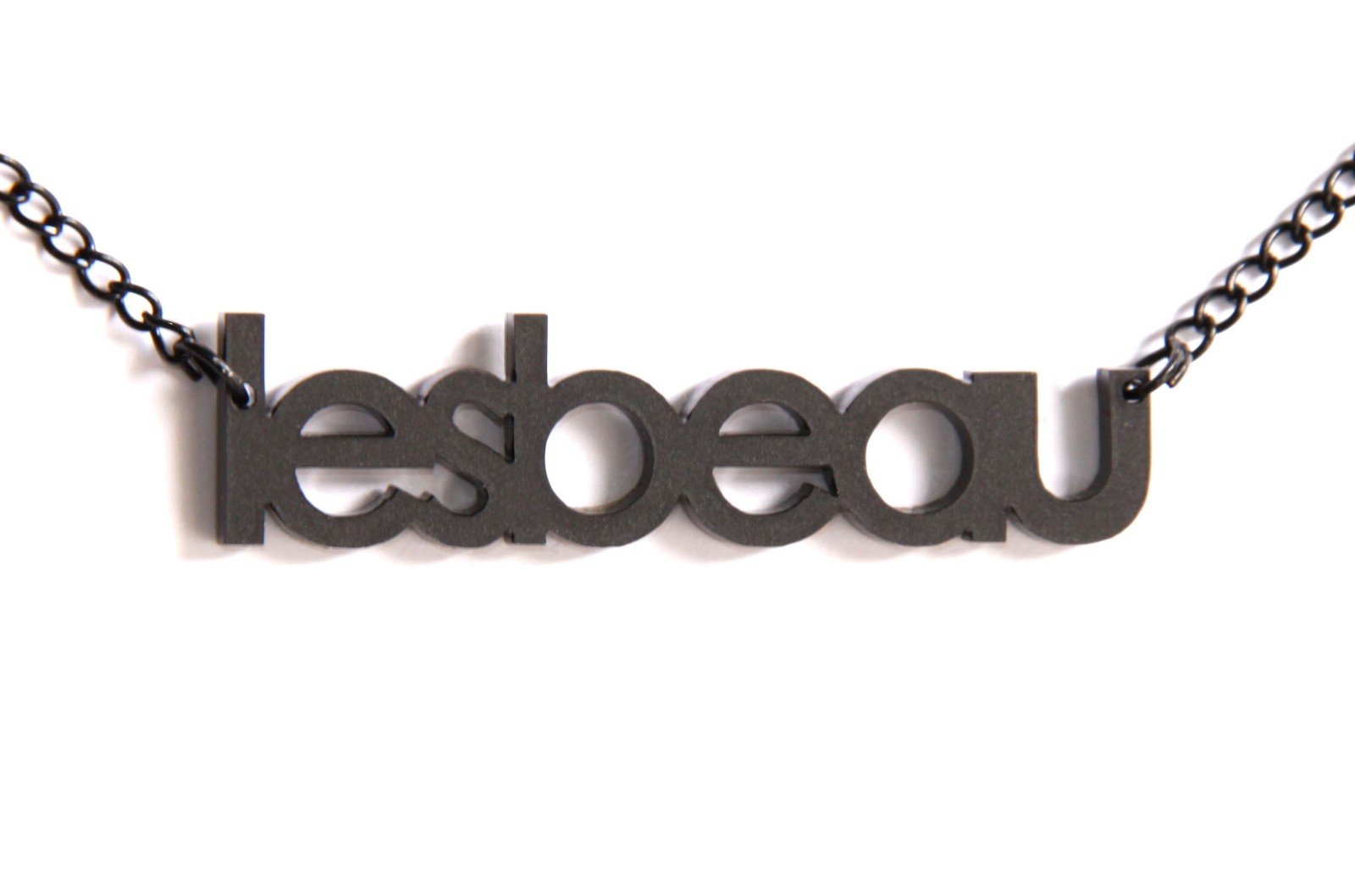 Lesbeau naamketting (zwart) - 76301.jpeg Lesbeau naamketting (zwart)