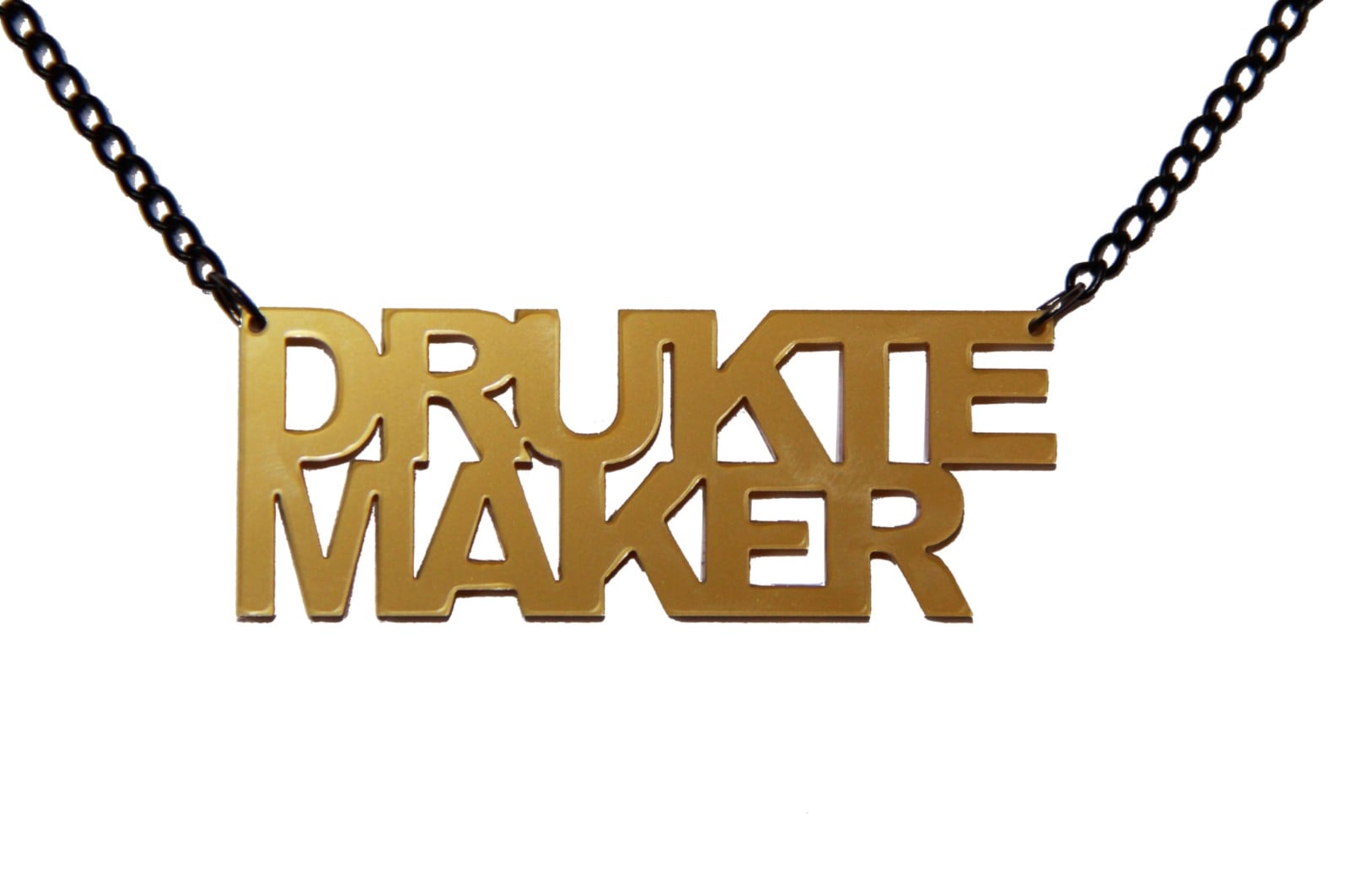 Druktemaker! naamketting (goud) - 104499 Druktemaker! naamketting (goud)