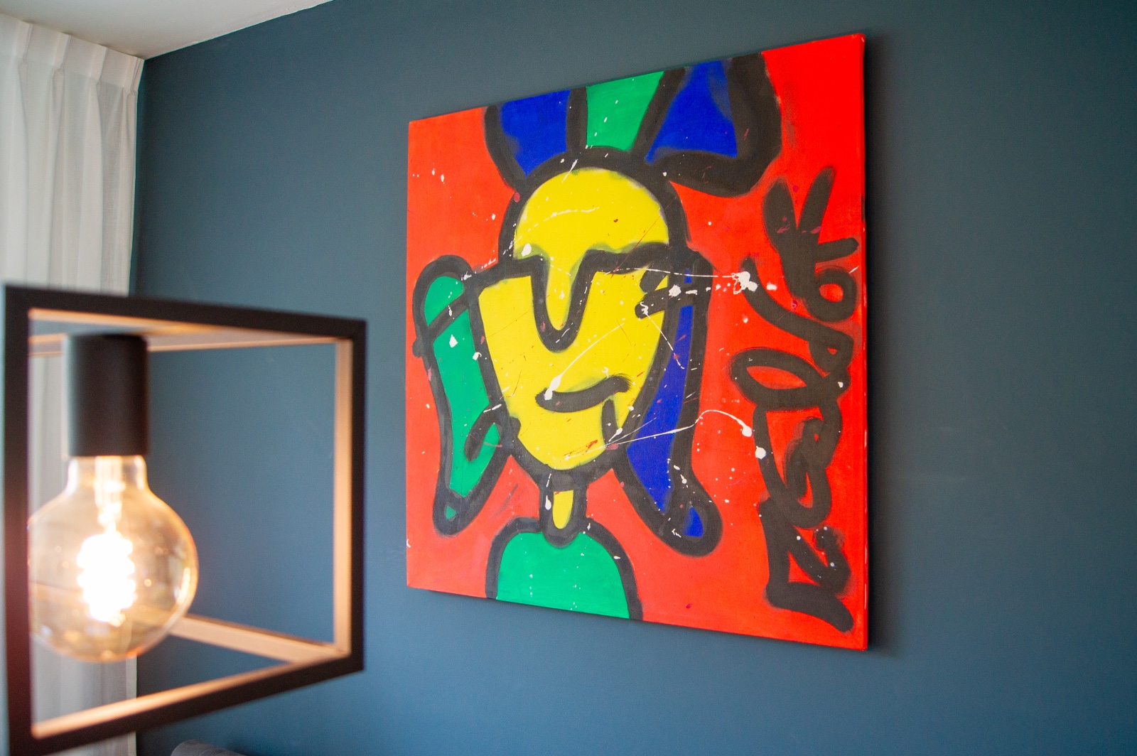 Schilderij Sok mannetje - 129832 Schilderij Sok mannetje