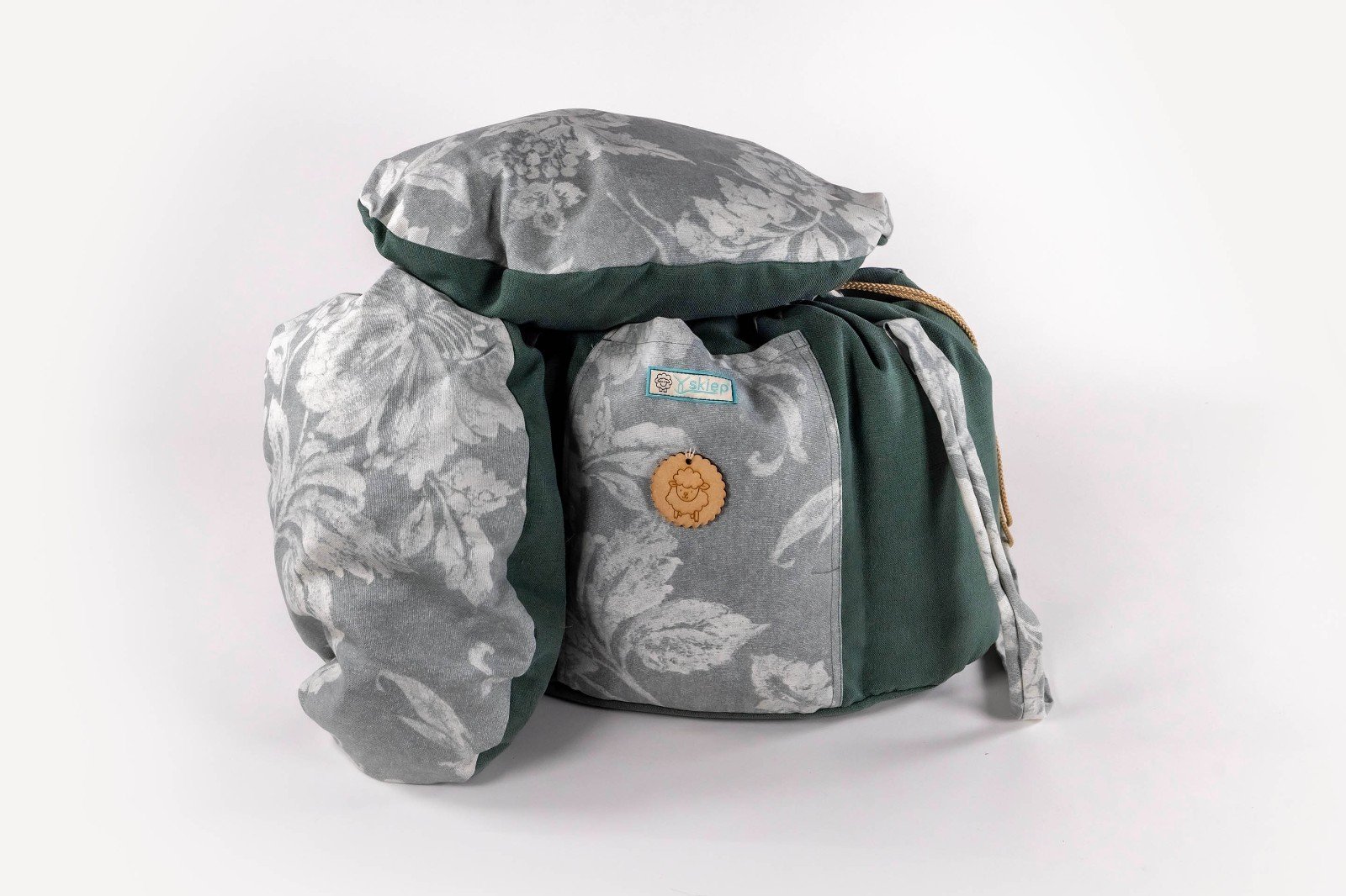 De wollige hooikist /ecologische slowcooker /koelbox - groen met lichtgroen - 73259.jpeg De wollige hooikist /ecologische slowcooker /koelbox - gaarstoof zonder energieverbruik- groen met lichtgroen