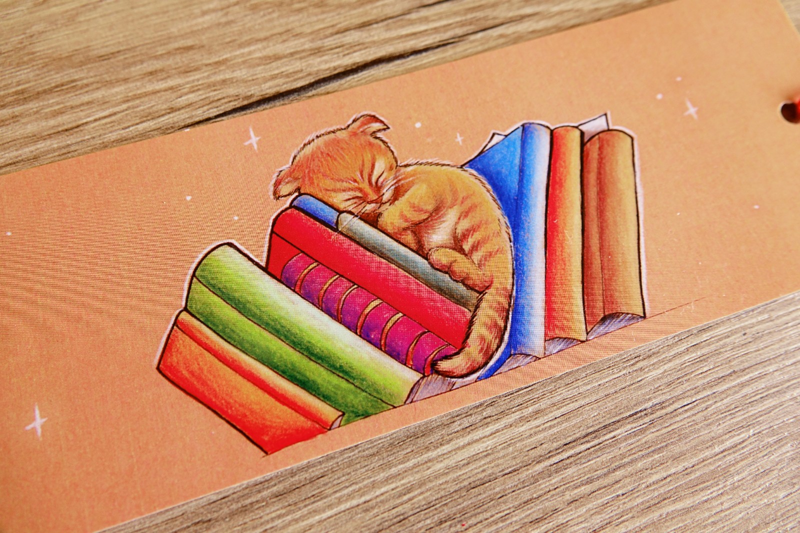 Slapende kitten, boekenlegger, 74x210 mm