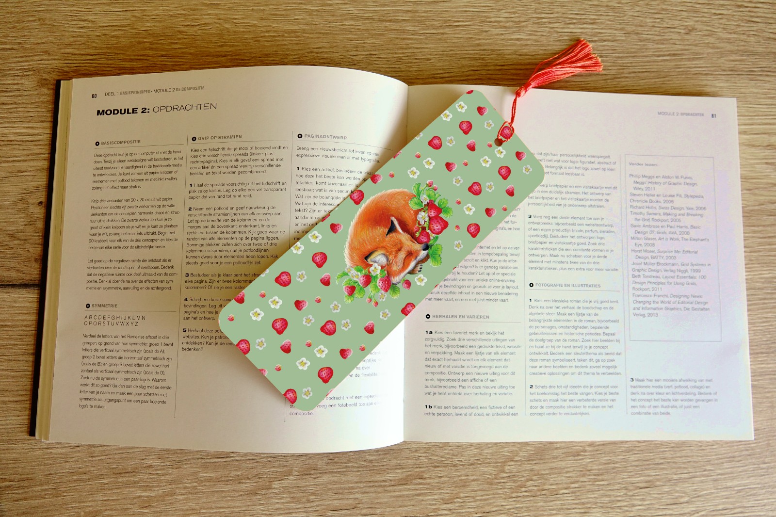 Vos aardbeien, boekenlegger, 74x210 mm