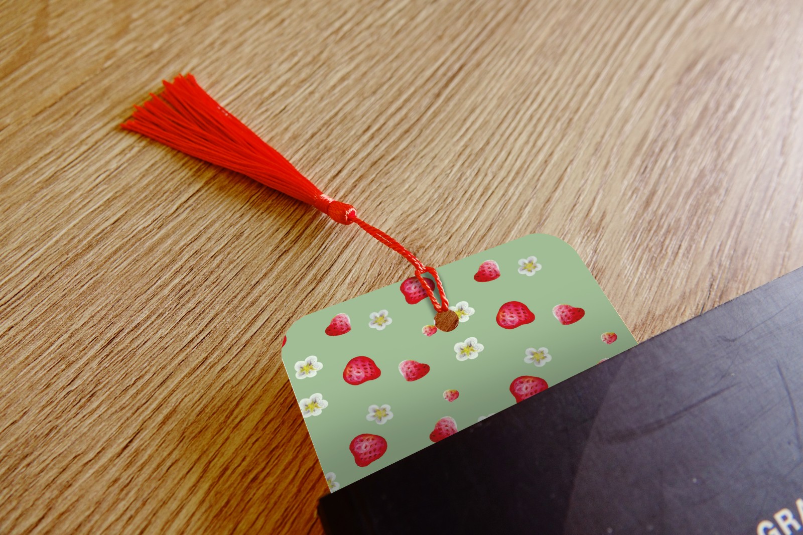 Vos aardbeien, boekenlegger, 74x210 mm