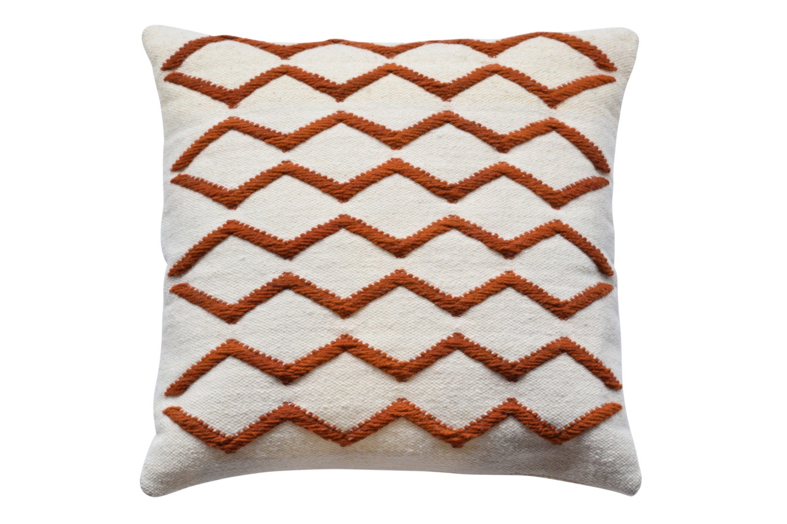 Handgeweven strepen oranje kussen (bank of woonkamer) - 90708 Handgeweven strepen oranje kussen (bank of woonkamer)