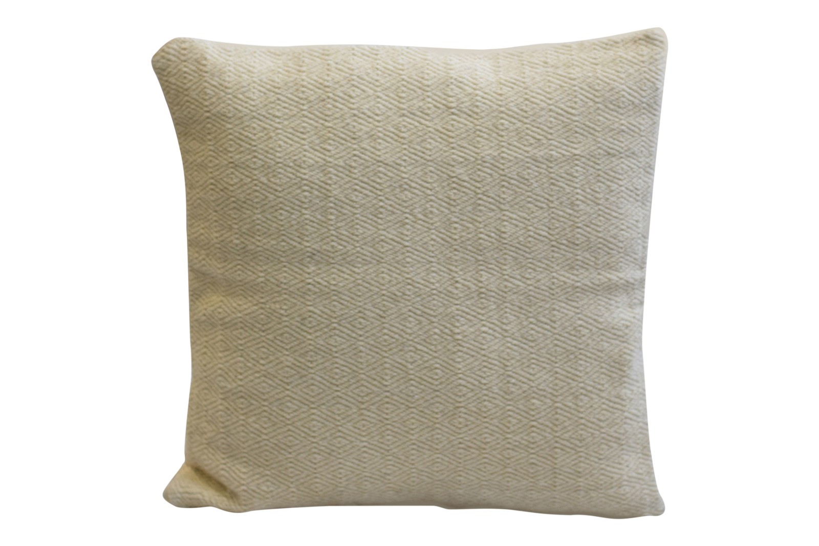 Handgeweven wit schapenwollen kussen (bank of woonkamer)