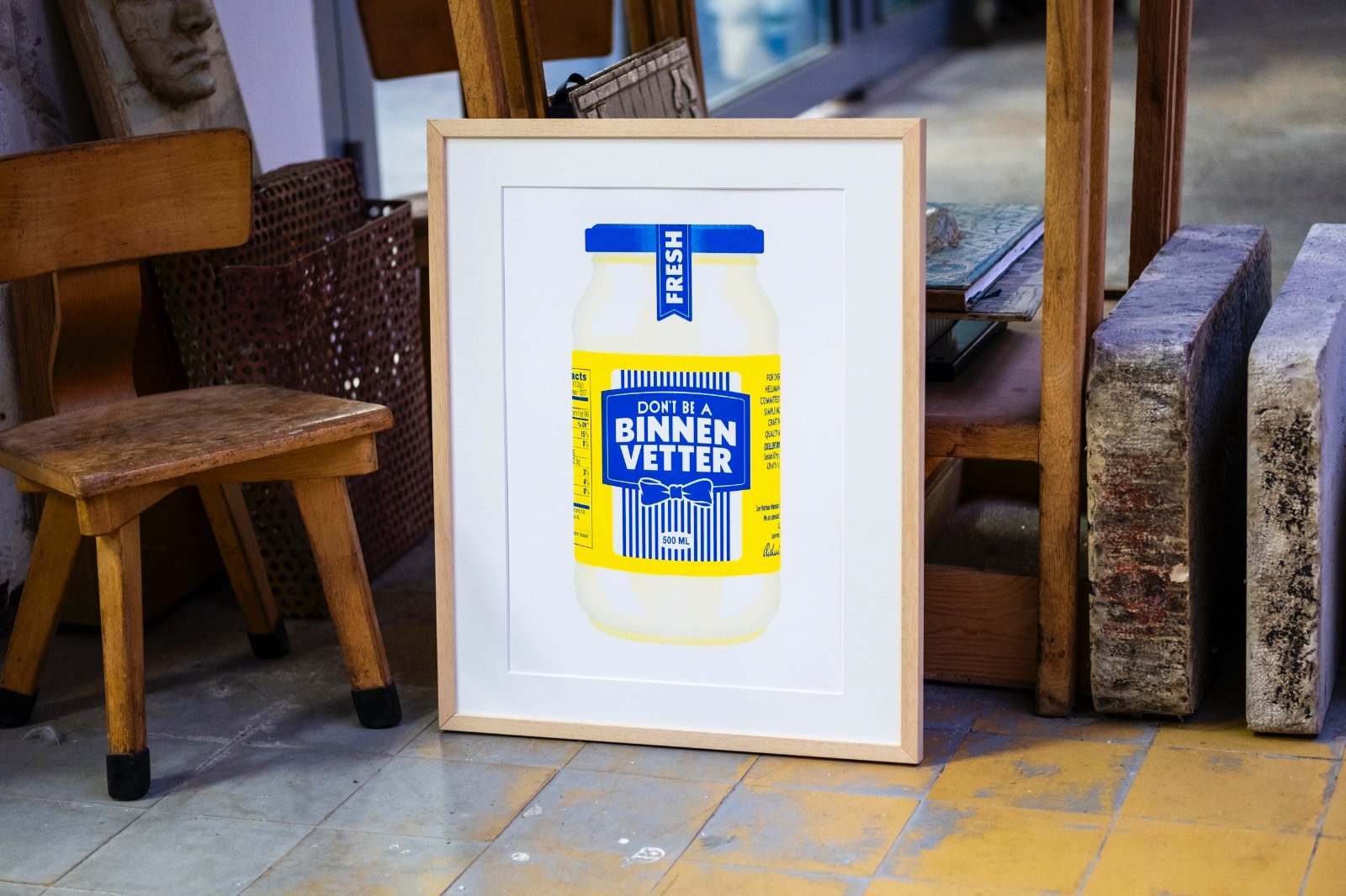 Binnenvetter - 100523 Grappige Riso print voor de Binnenvetters onder ons