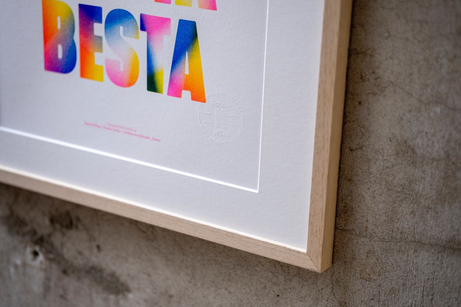 Ik Dans Dus Ik Besta - 100688 Ik Dans Dus Ik Besta Risoprint Poster met neon kleur