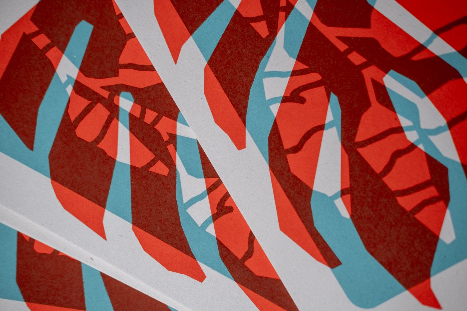 Gelimiteerde zeefdruk van Monstera blad