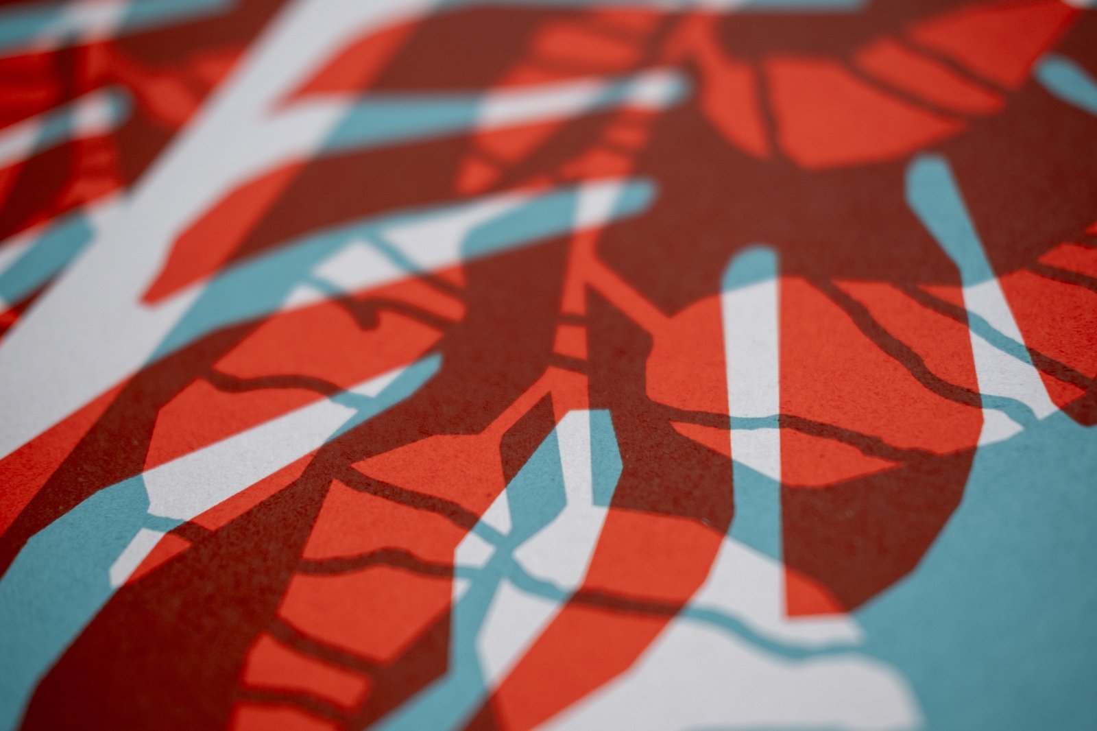 Gelimiteerde zeefdruk van Monstera blad