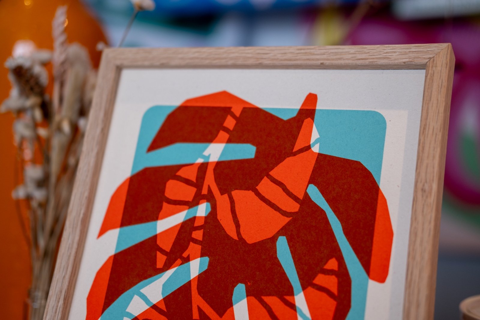 Gelimiteerde zeefdruk van Monstera blad