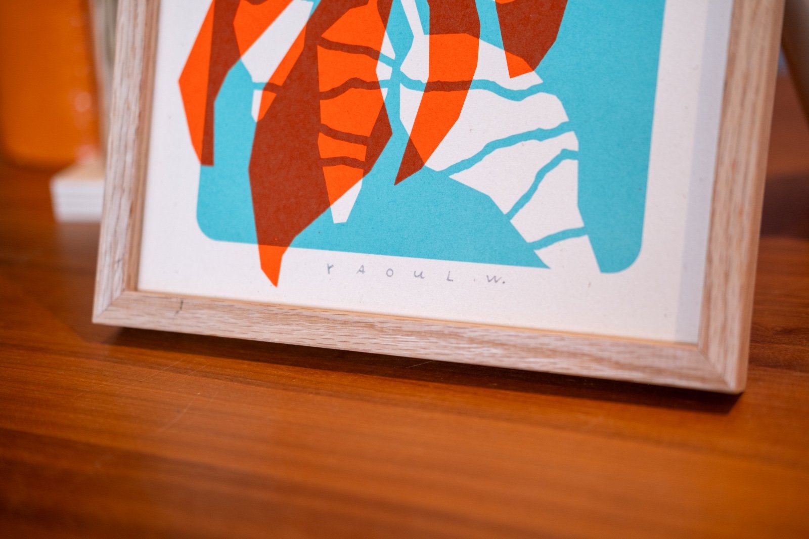 Gelimiteerde zeefdruk van Monstera blad