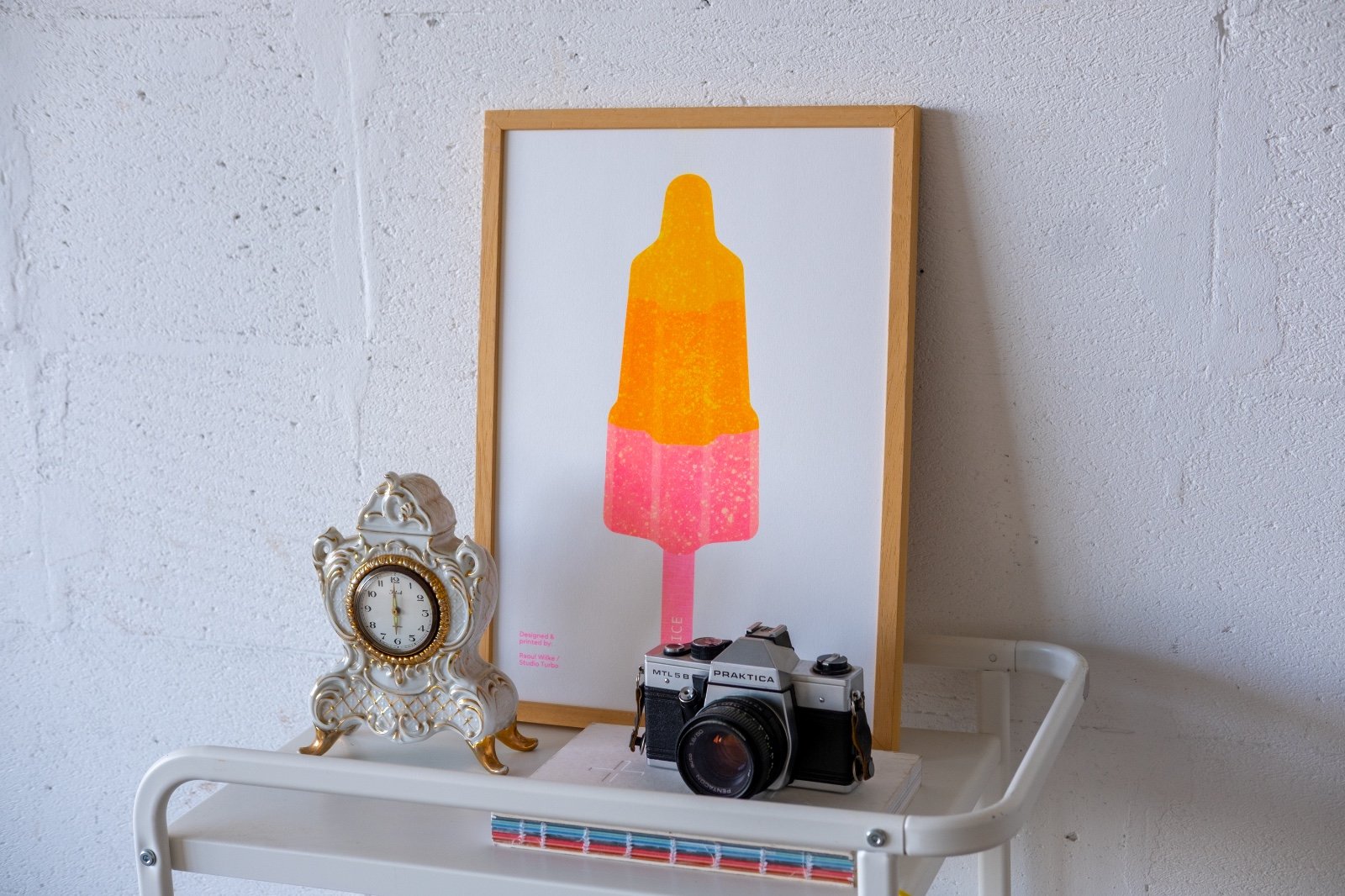 Raketje Riso Roze - 100600 Raket ijsje Risoprint neon roze