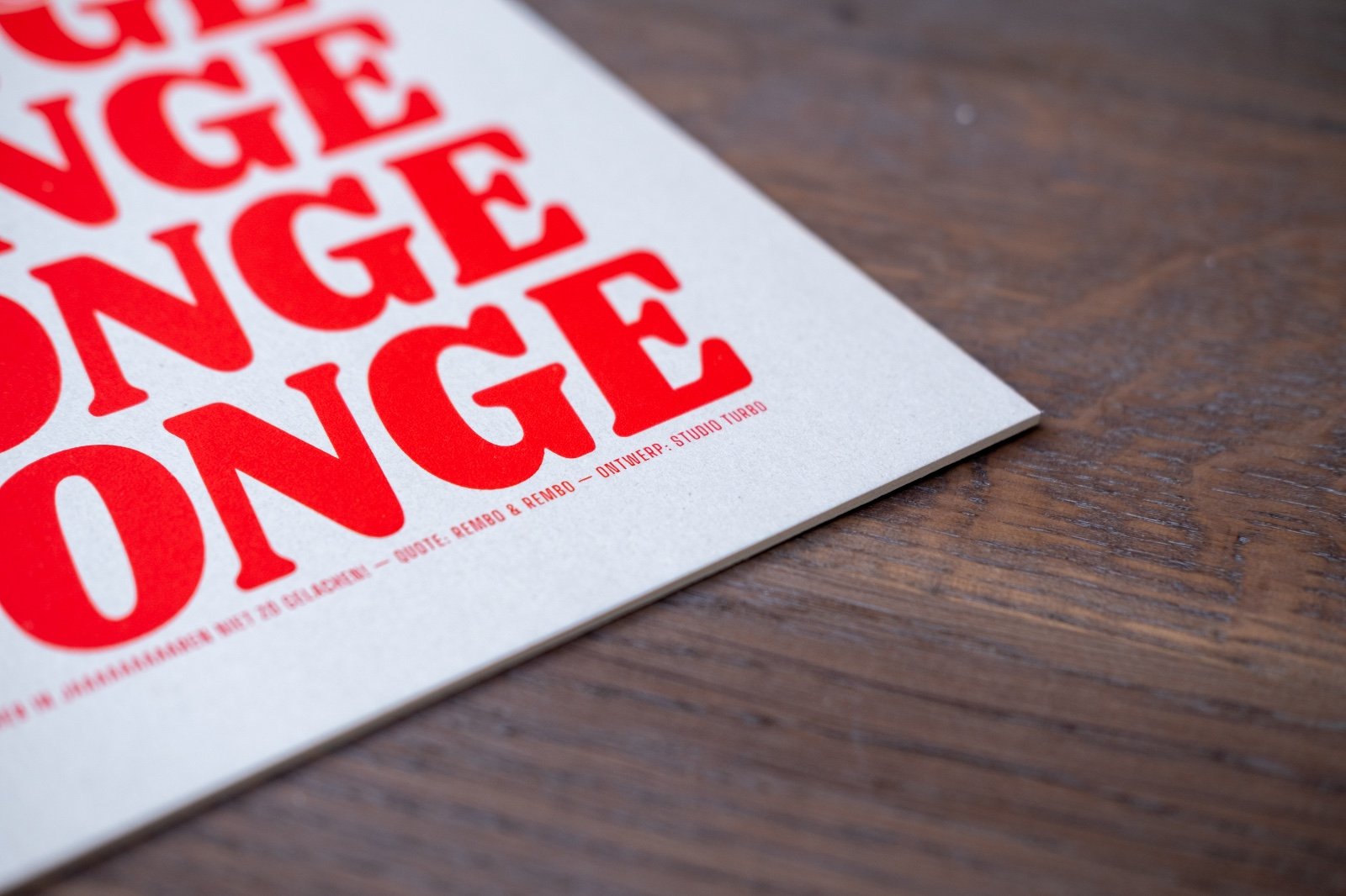 Zeefdruk poster met quote - Tjonge Jonge Jonge