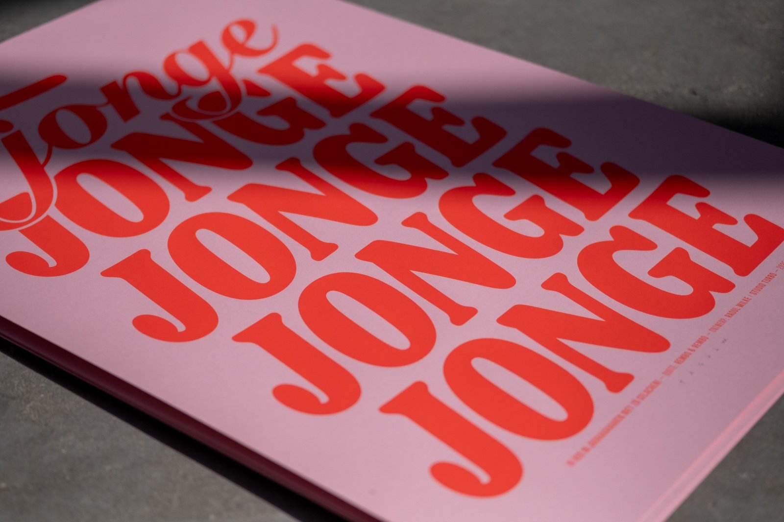 Tjonge Jonge Poster - 100658 Roze zeefdruk poster met quote - Tjonge Jonge Jonge