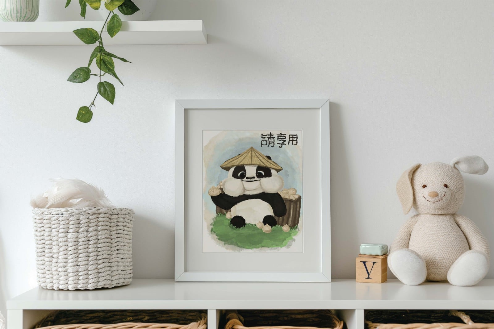 Panda dumplings - Panda eet dumplings print (A5)
