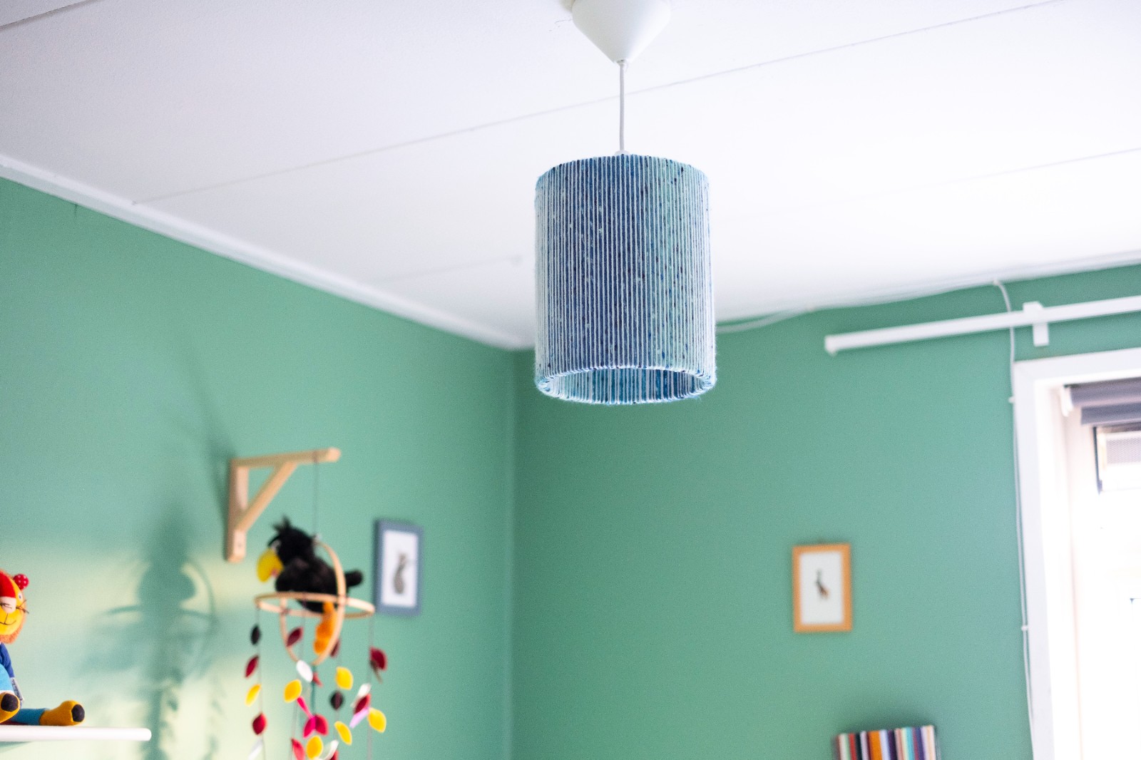 Handgemaakte garen lampenkap | Gewikkelde yarn lampshade | Hanglamp k… - 119381 Handgemaakte garen lampenkap | Gewikkelde yarn lampshade | Hanglamp kap