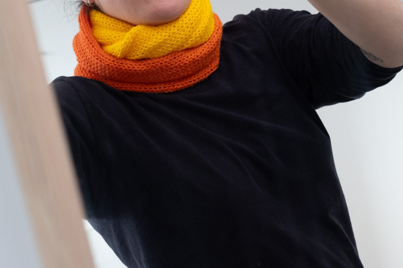 Zachte kleurrijke col – multicolor Sjaal – uniek ontwerp