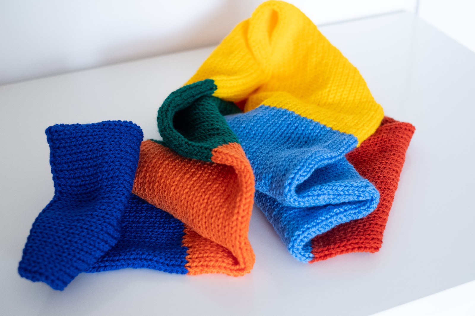 Zachte kleurrijke sjaal – multicolor Sjaal – uniek ontwerp