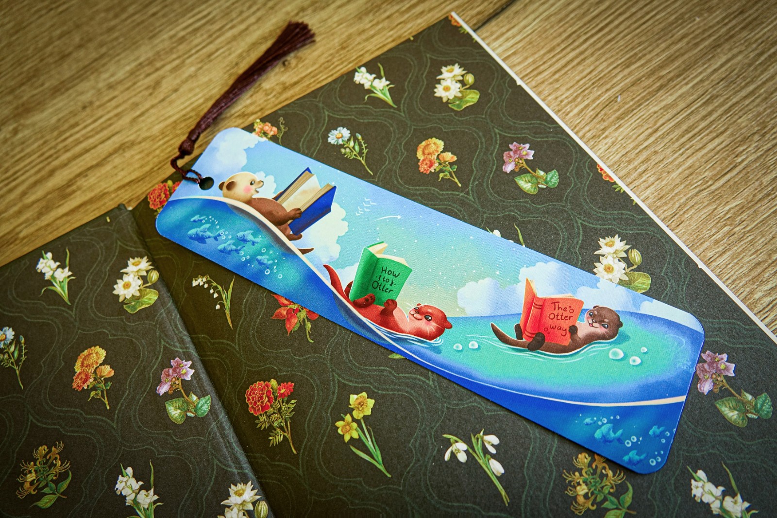 Boekenlegger Otters 50x180mm kwastje - 135199 Boekenlegger Otters 50x180mm kwastje