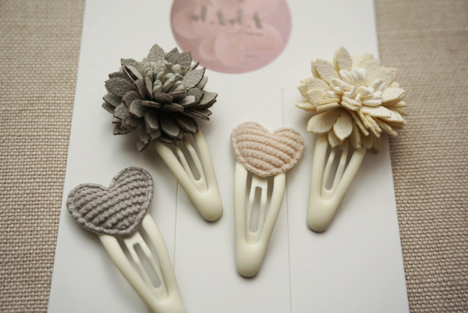 Set haarspelden wit (baby eerste haren) - 117278 Set haarspelden wit (baby eerste haren)