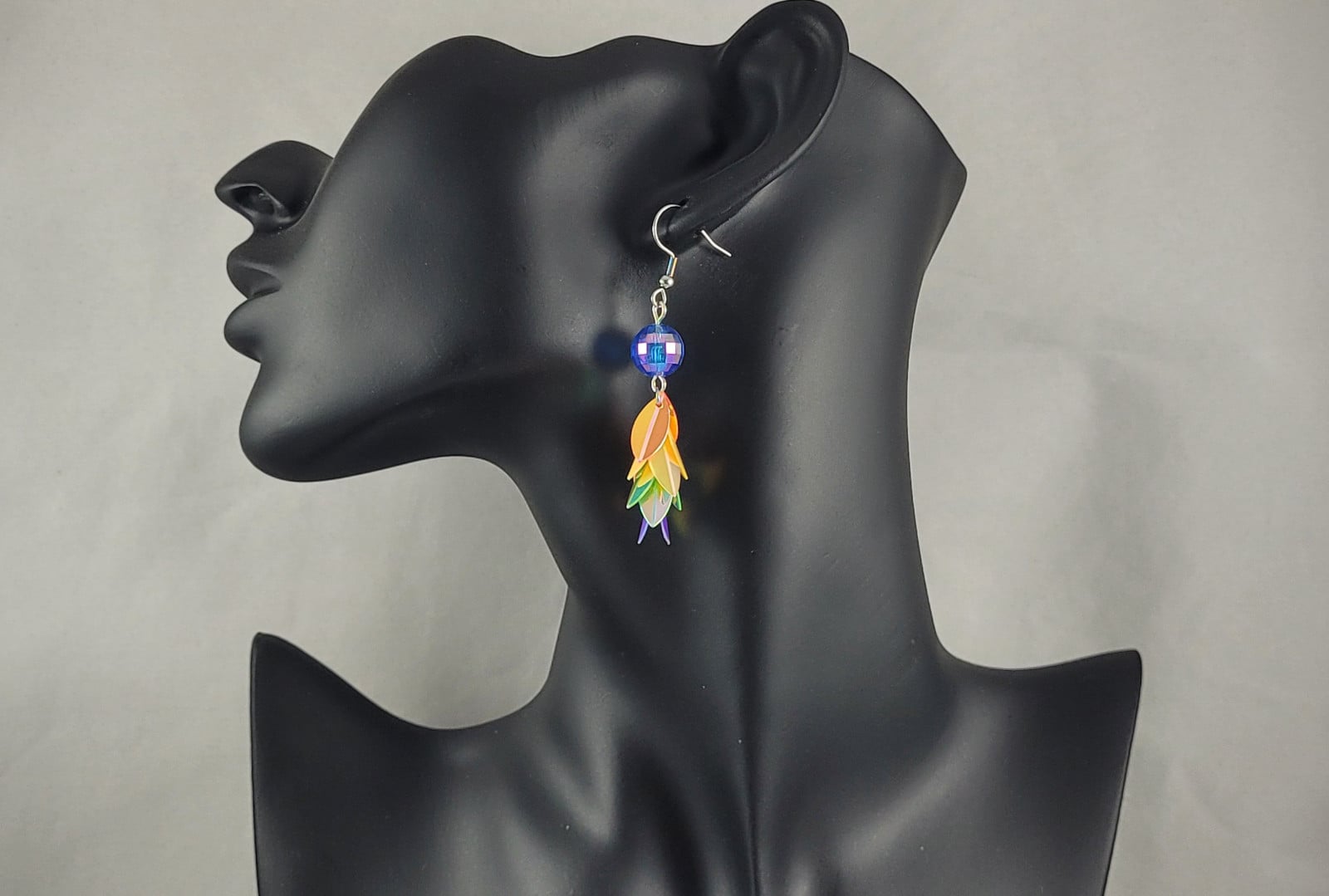 Disco holografische regenboog oorbellen - 124228 Disco holografische regenboog oorbellen