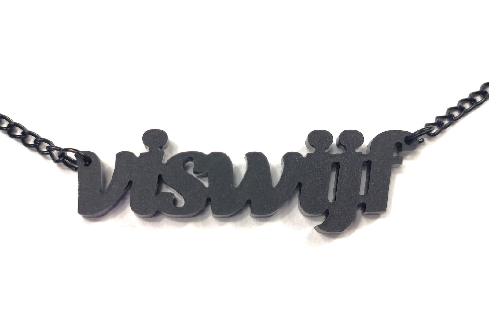 Viswijf! naamketting (zwart)