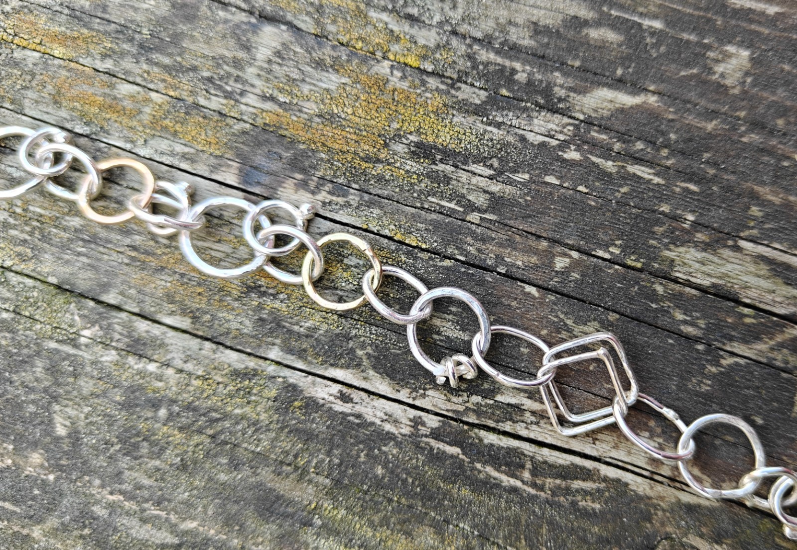 Rough Enough collection , unieke schakelarmband 14K