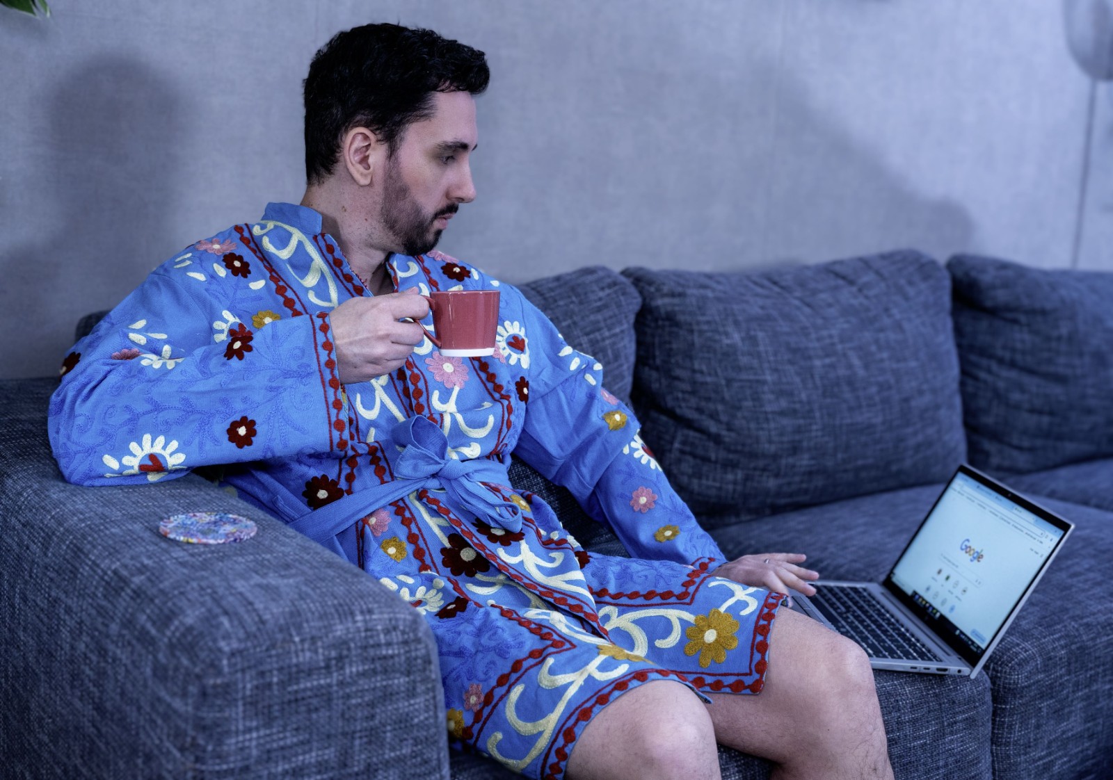 Kimono - Unisex - One size fits all - Indian Bloom Collection - Blue - 58541.jpeg Kimono - Unisex - One size fits all - Indian Bloom Collection - Blauw