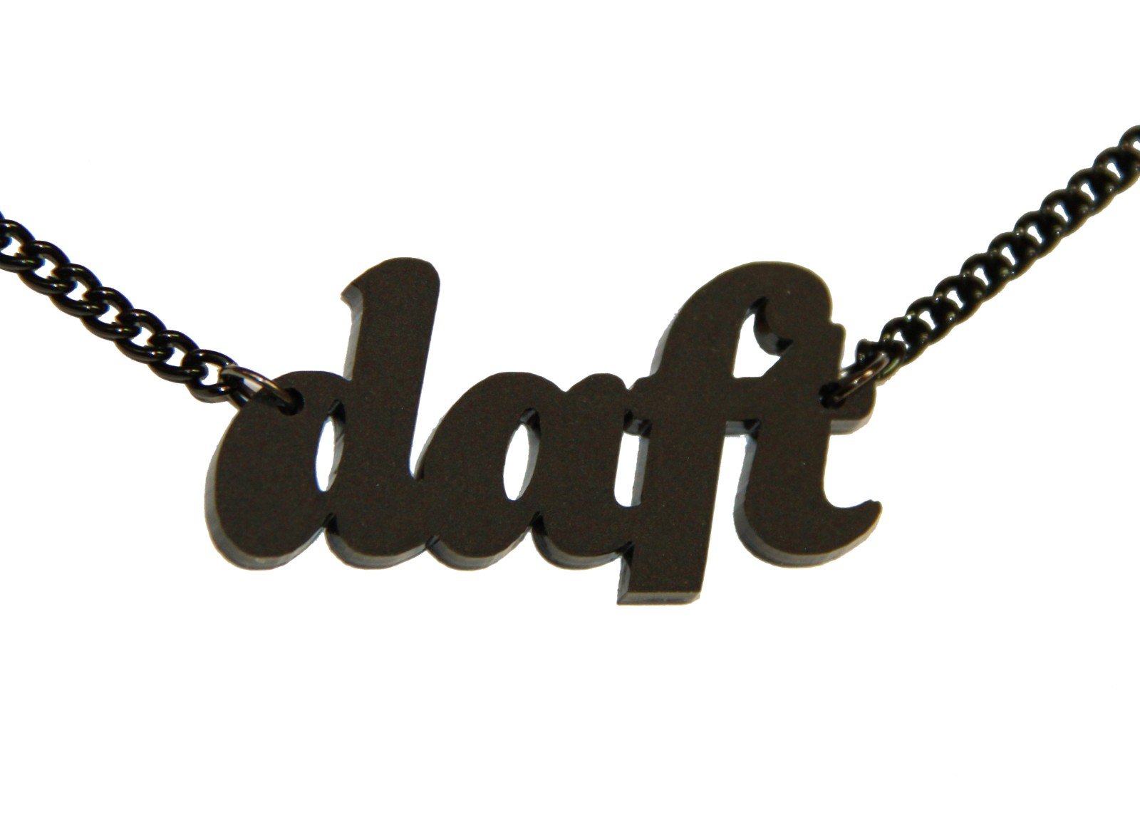 Daft! (zwart) - 76344.jpeg Daft! naamketting (zwart)