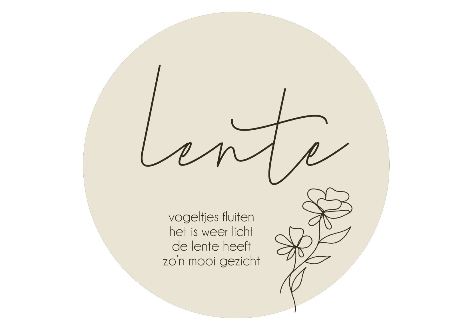 4-seizoenen Muurcirkel - Lente - 102881 4-seizoenen Muurcirkel - Lente